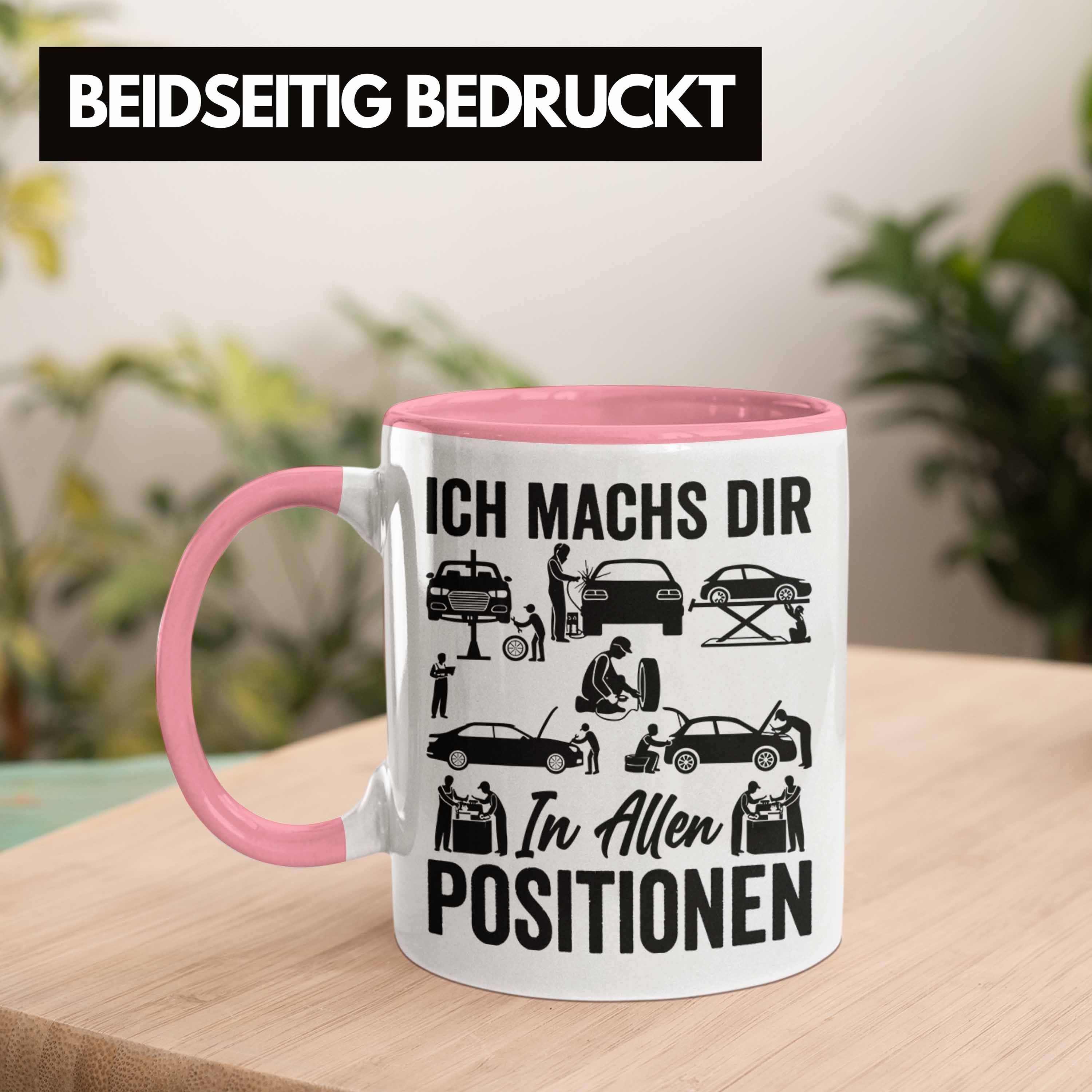 Mechatroniker MFZ Rosa Dir Mechaniker Tasse KFZ Posit Ich Trendation Geschenk Machs In Allen