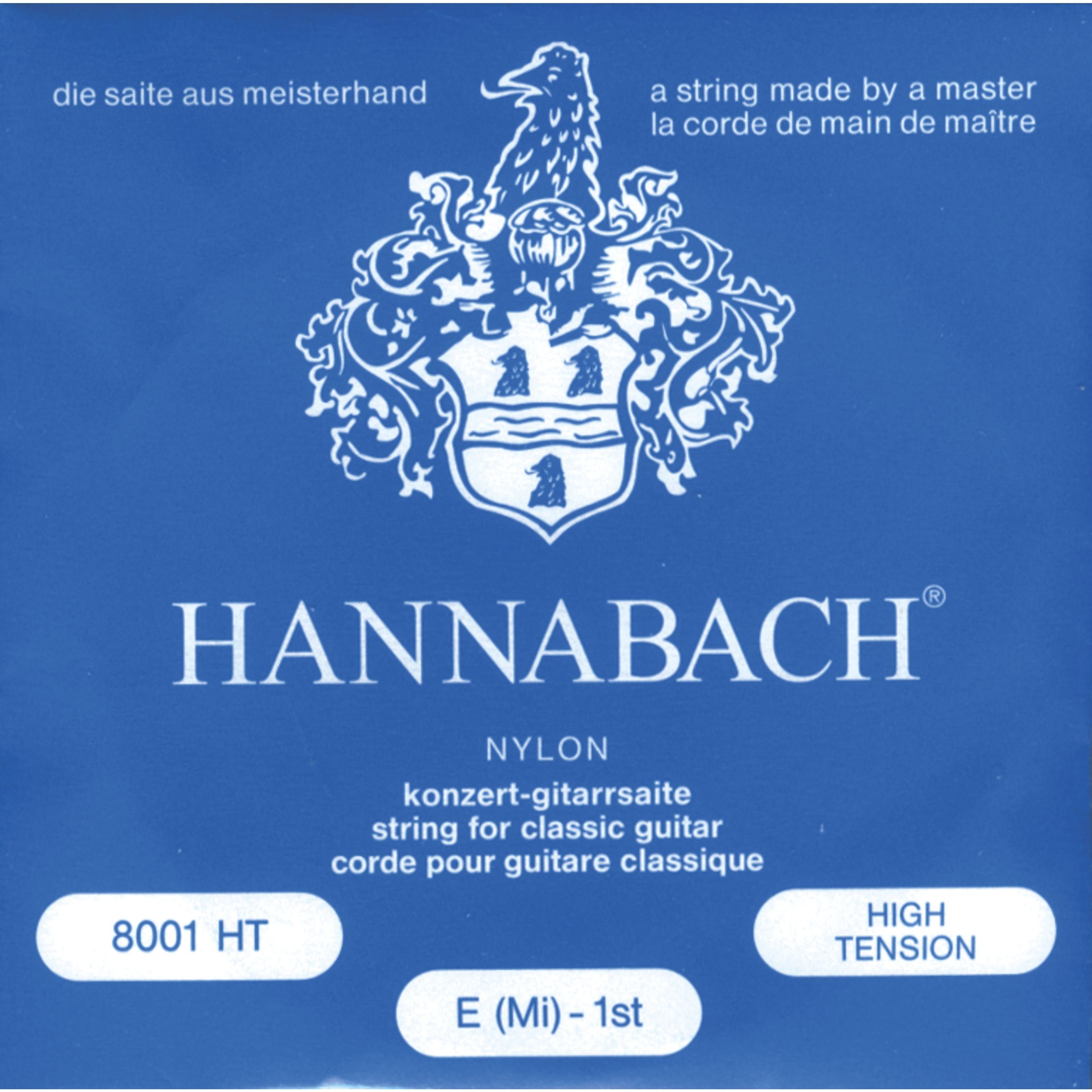 Hannabach Saiten, (K-Git.Saiten Satz 800 blau Nylon High Tension), K-Git.Saiten Satz 800 blau Nylon High Tension -