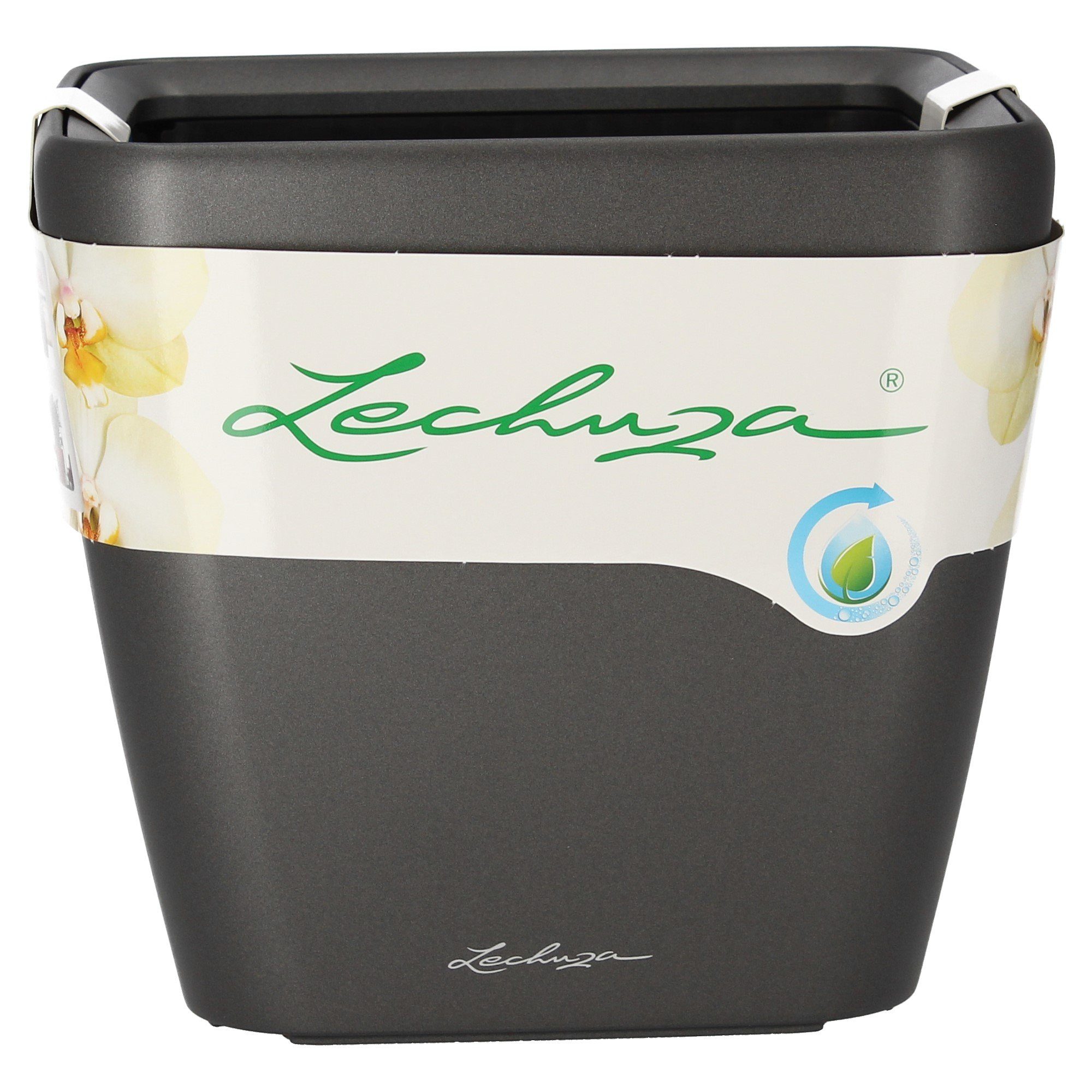 Lechuza® Pflanzkübel Lechuza Blumentopf groß Quadro LS 21 anthrazit