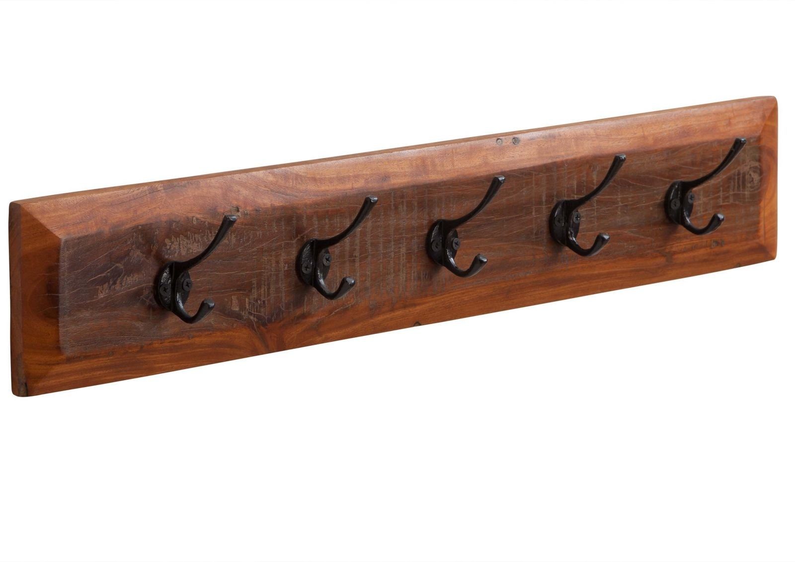 Massivmoebel24 Wandgarderobe (Wandgarderobe Altholz 66x8x13 mehrfarbig lackiert NATURE OF SPIRIT #82), Wandgarderobe Altholz 66x8x13 mehrfarbig lackiert NATURE OF SPIRIT #82