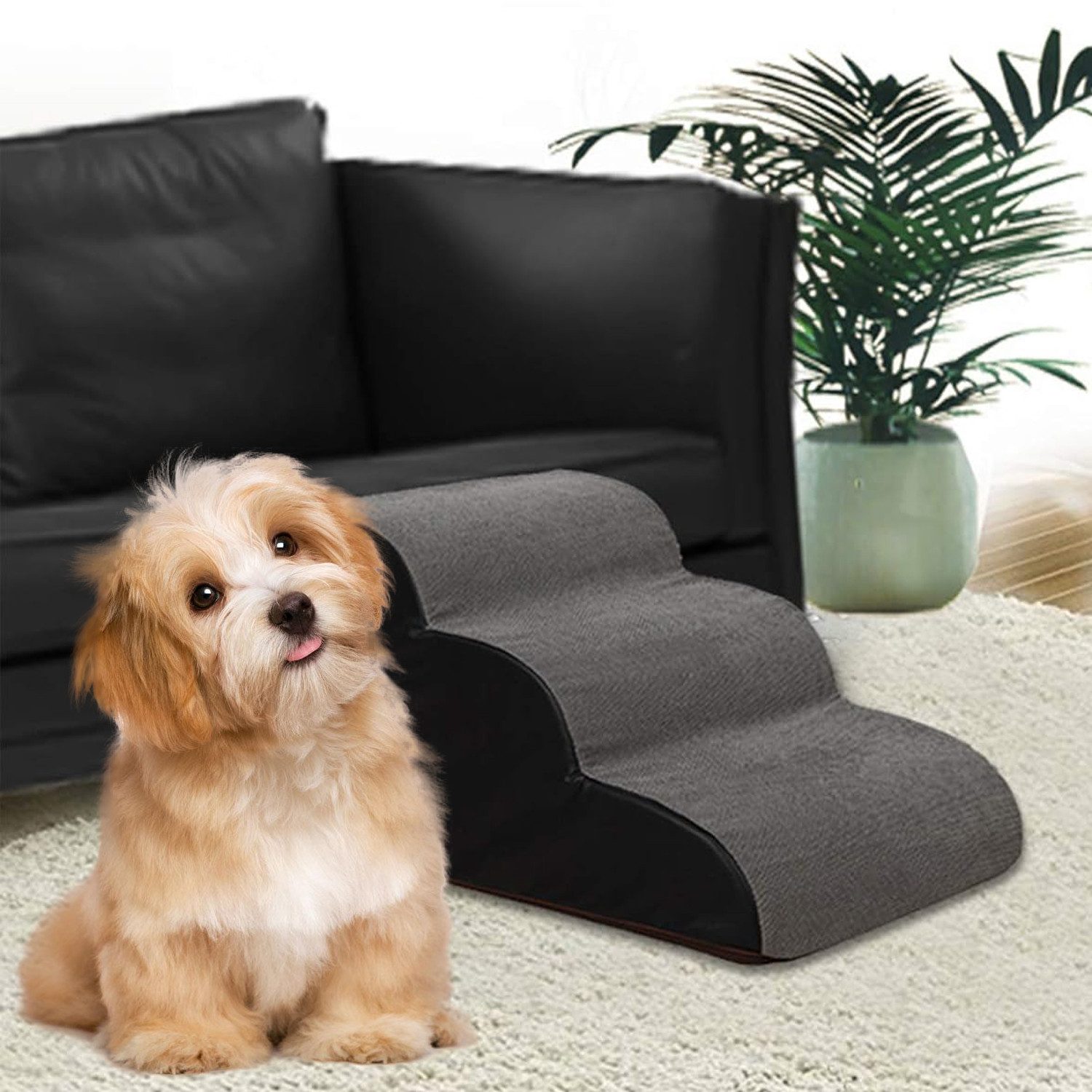 MODFU Hunderampe 3-Stufig Hundetreppe Haustiertreppe Hunde günstig online kaufen