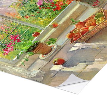 Posterlounge Wandfolie Timothy Easton, Blick in den Garten, Malerei