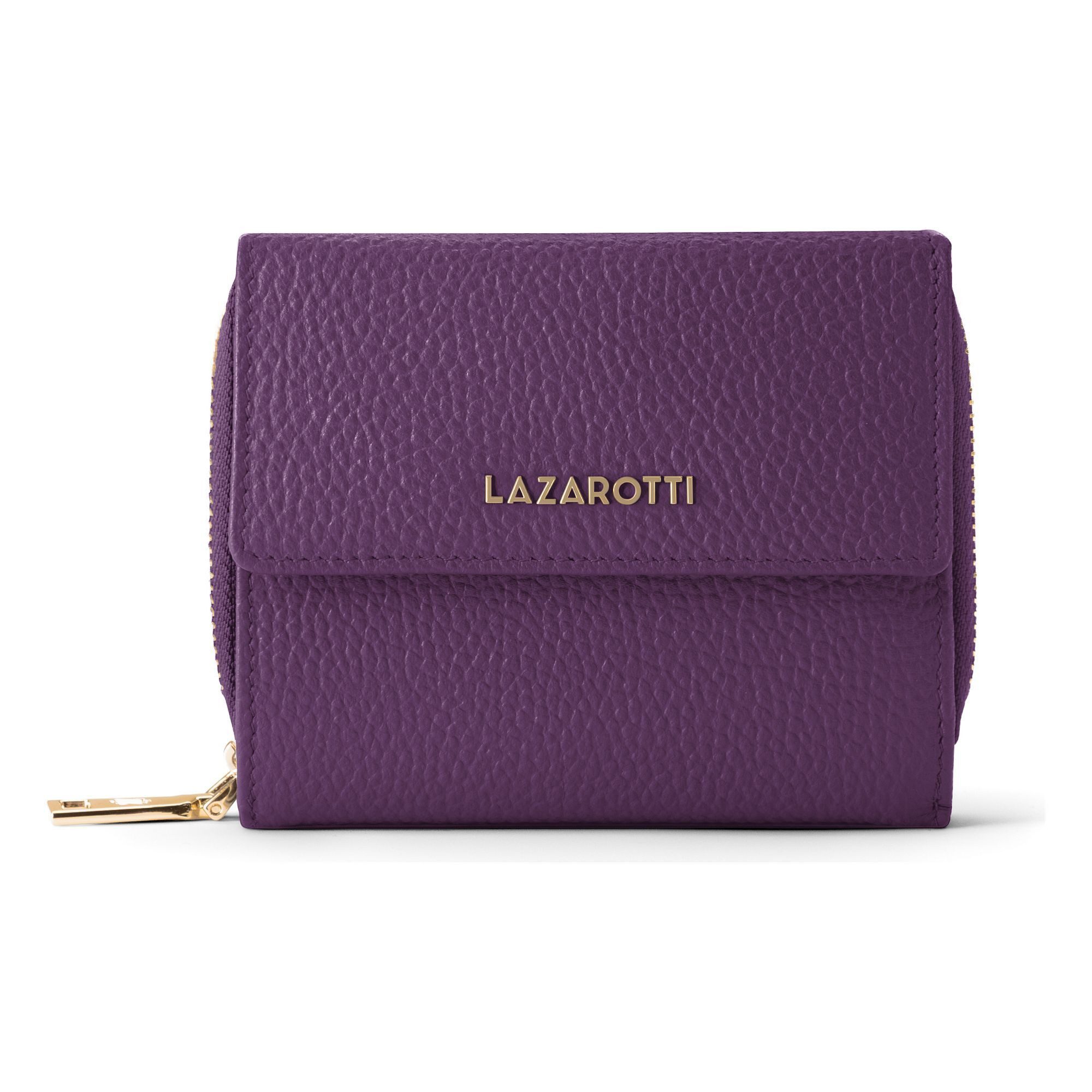 Lazarotti Geldbörse Bologna Leather Zip-Around Geldbörse Leder 12 cm