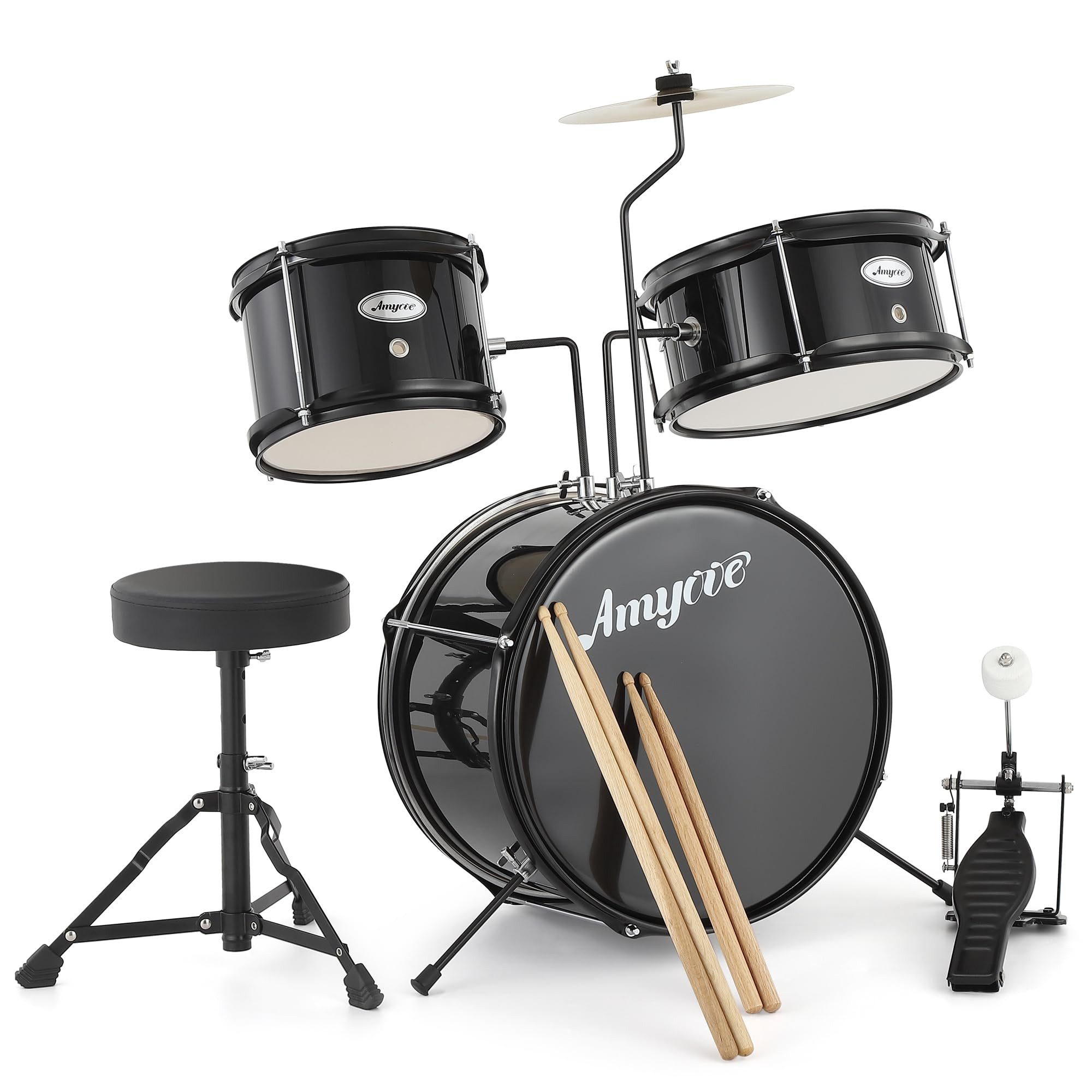 GarveeMore Bass Drum Trommel Set für Kinder 3 Trommel Akustische Trommel Set