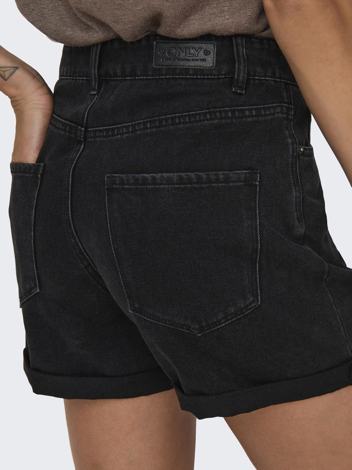 ONLY Jeansshorts ONLVEGA – Jeansshorts mit hohem Bund und Aufschlag Baumwol günstig online kaufen