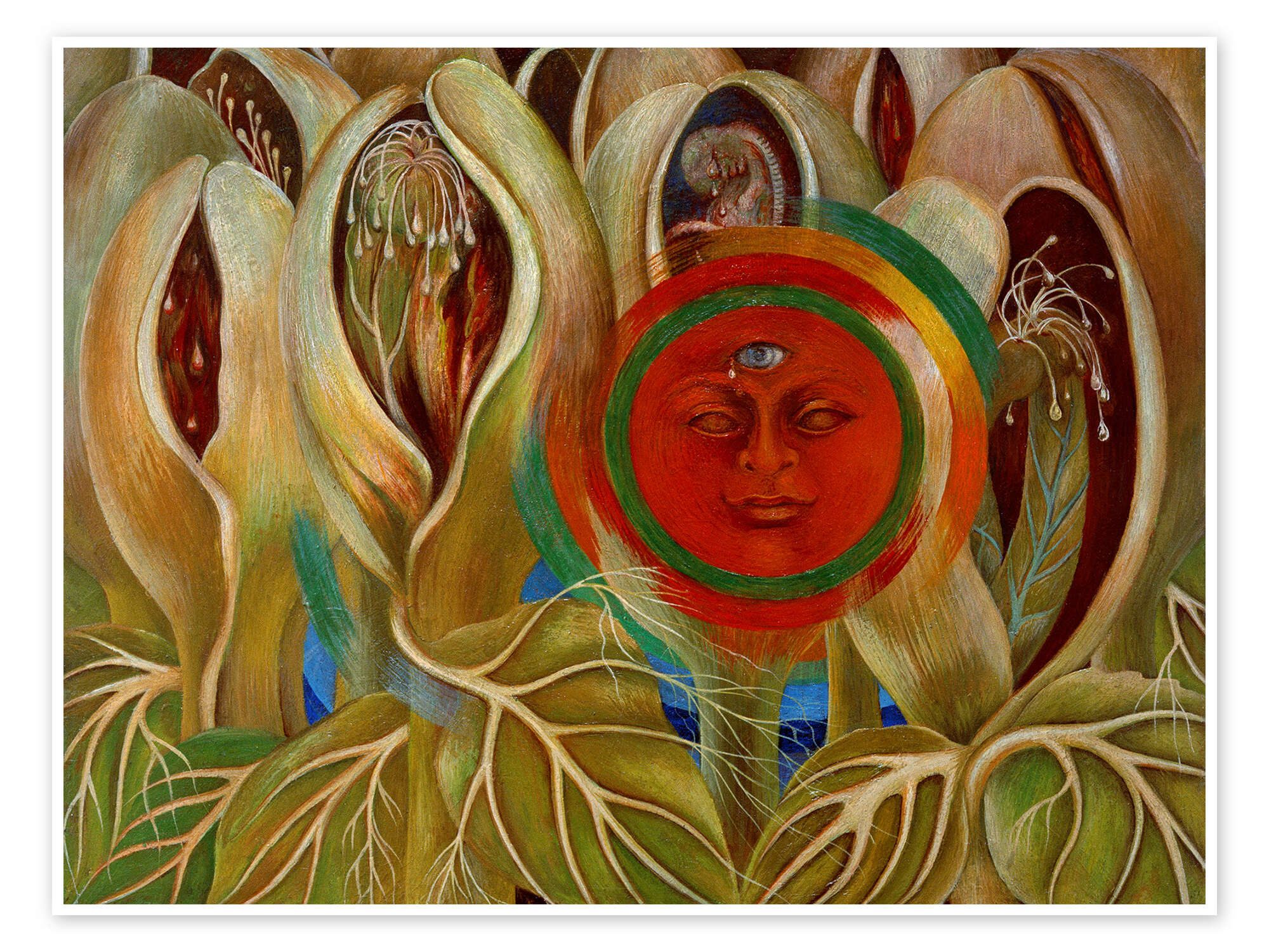 Posterlounge Wandbild Sol y vida (Sonne und Leben), 1947, Frida Kahlo, erhältlich als Poster, Leinwandbild, Wandsticker oder Acrylglasbild