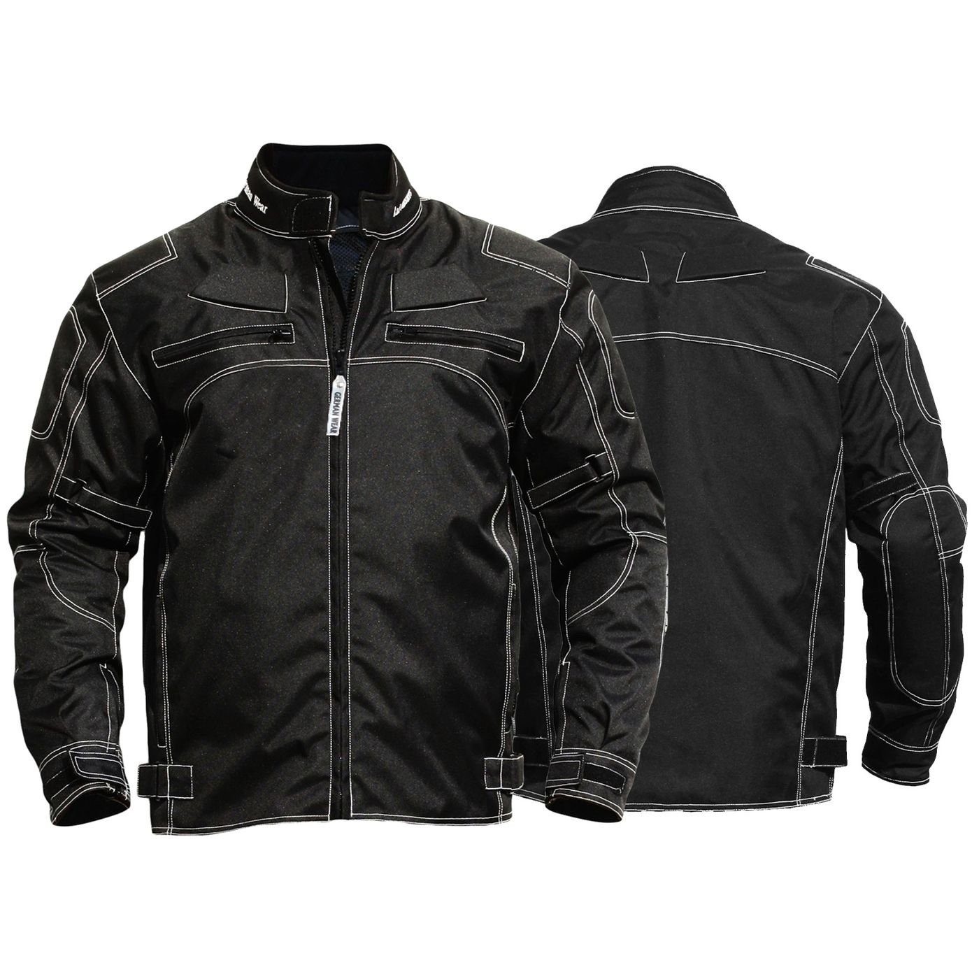 German Wear Motorradjacke GW310J - BIGXXL Cordura Textil Motorradjacke schwarz jacke 6XL,7XL, 8XL, 9XL