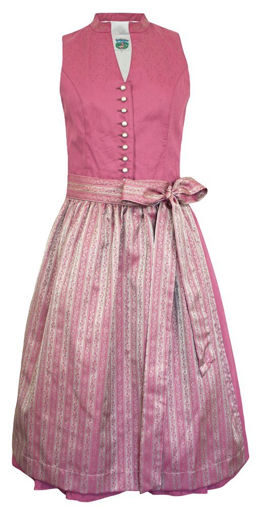 TURI LANDHAUS Dirndl 'Fiona' Traditonell Hochgeschlossen, Rosa 65 cm mehr