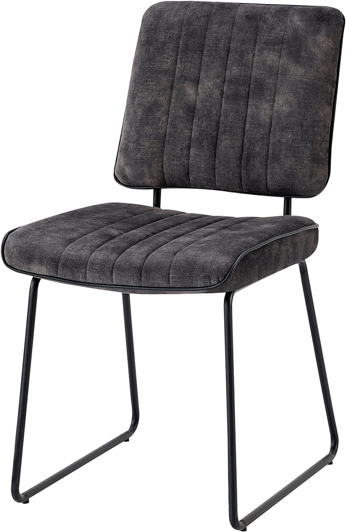 byLIVING Kufenstuhl Liam 4er-Set (Set, 4 St), moderner Stuhl im praktischen 4er-Set mit Metallgestell