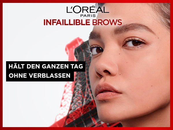 mit Augen-Make-Up, Brow 105 Definer, L'ORÉAL Brunette Stiftform Spiralbürste in Augenbrauen-Stift Artist PARIS Skinny