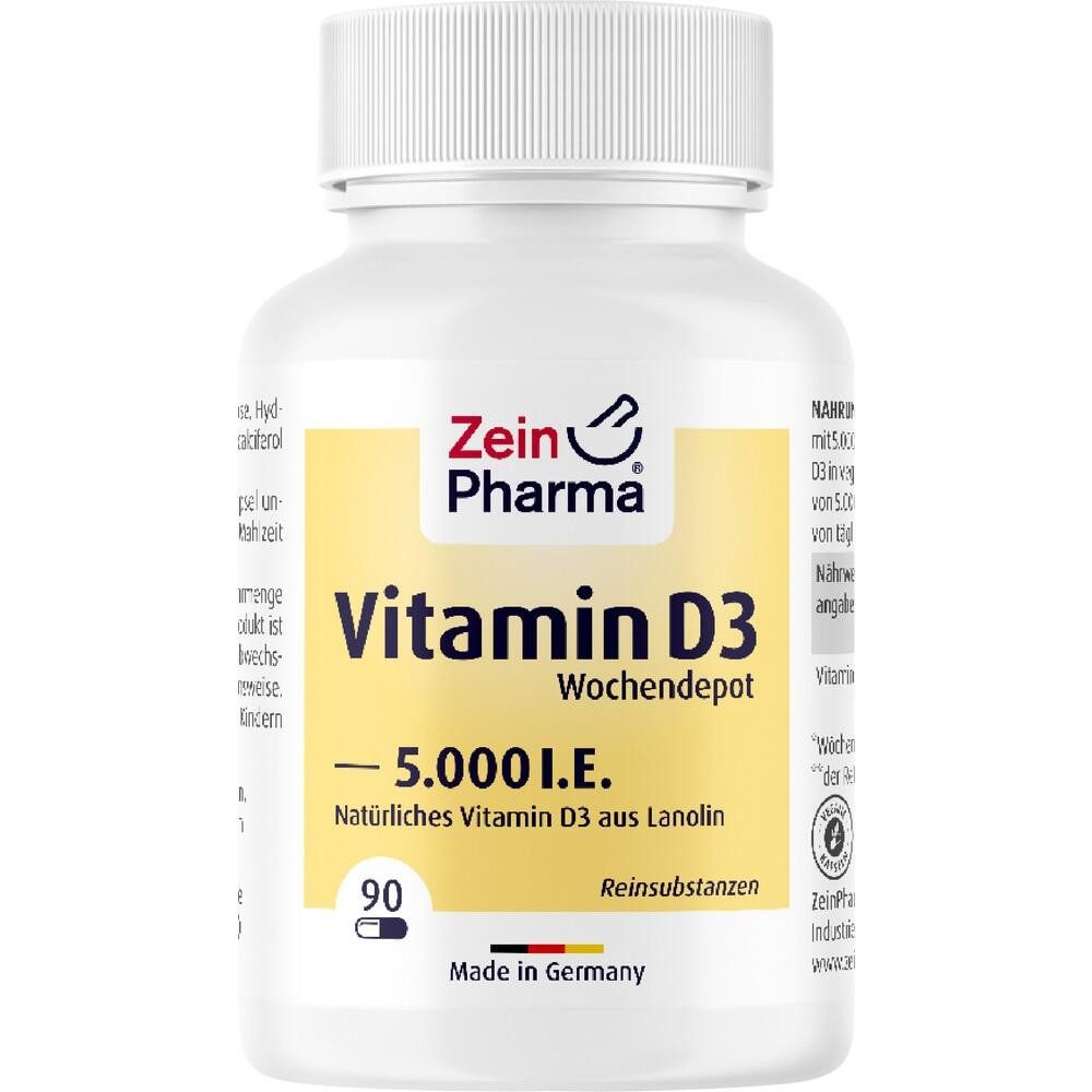 Zein Pharma - Germany GmbH VITAMIN D3 5000 I.E. Wochendepot Kapseln Kapseln, 90 St.
