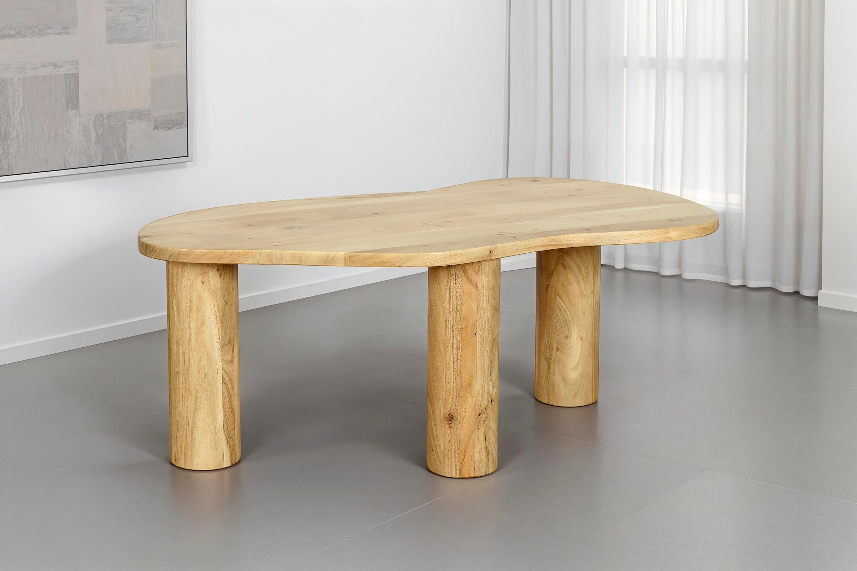 byLIVING Couchtisch ETHAN, Tischplatte und Gestell Akazie natur oder schwarz, Tischbein: 13 cm