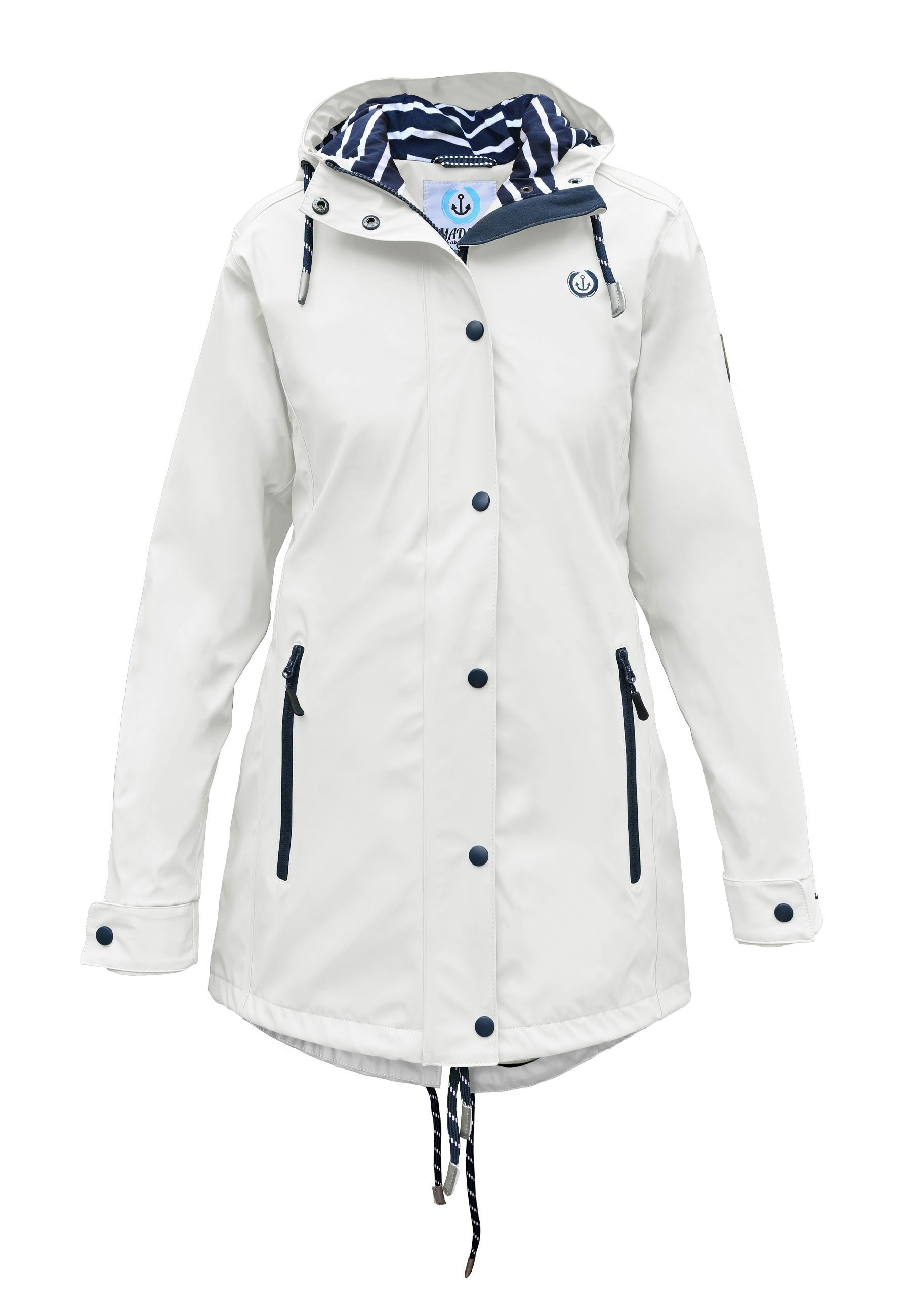 MADSea Regenjacke wasserdichter Regenmantel mit maritimen Details