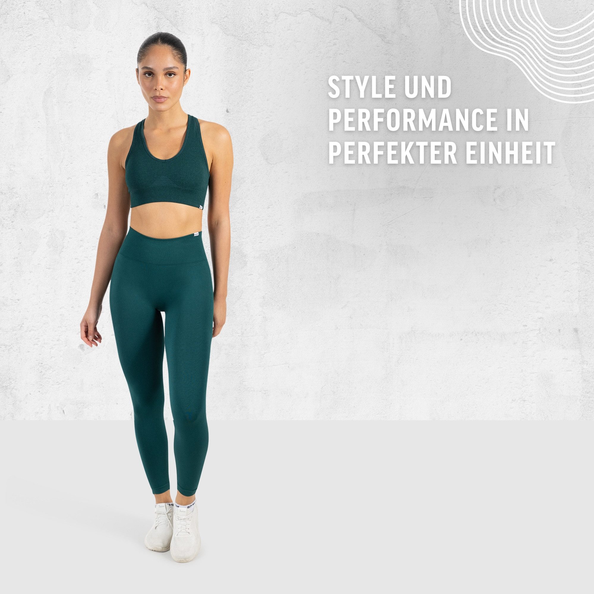 Smilodox Leggings Alira, Butt Lift Sporthose, Nahtlos High Waist V-Shape Sport Leggins Seamless Schweißabsorbierend Trainingshose, Blickdicht Sport Alltag