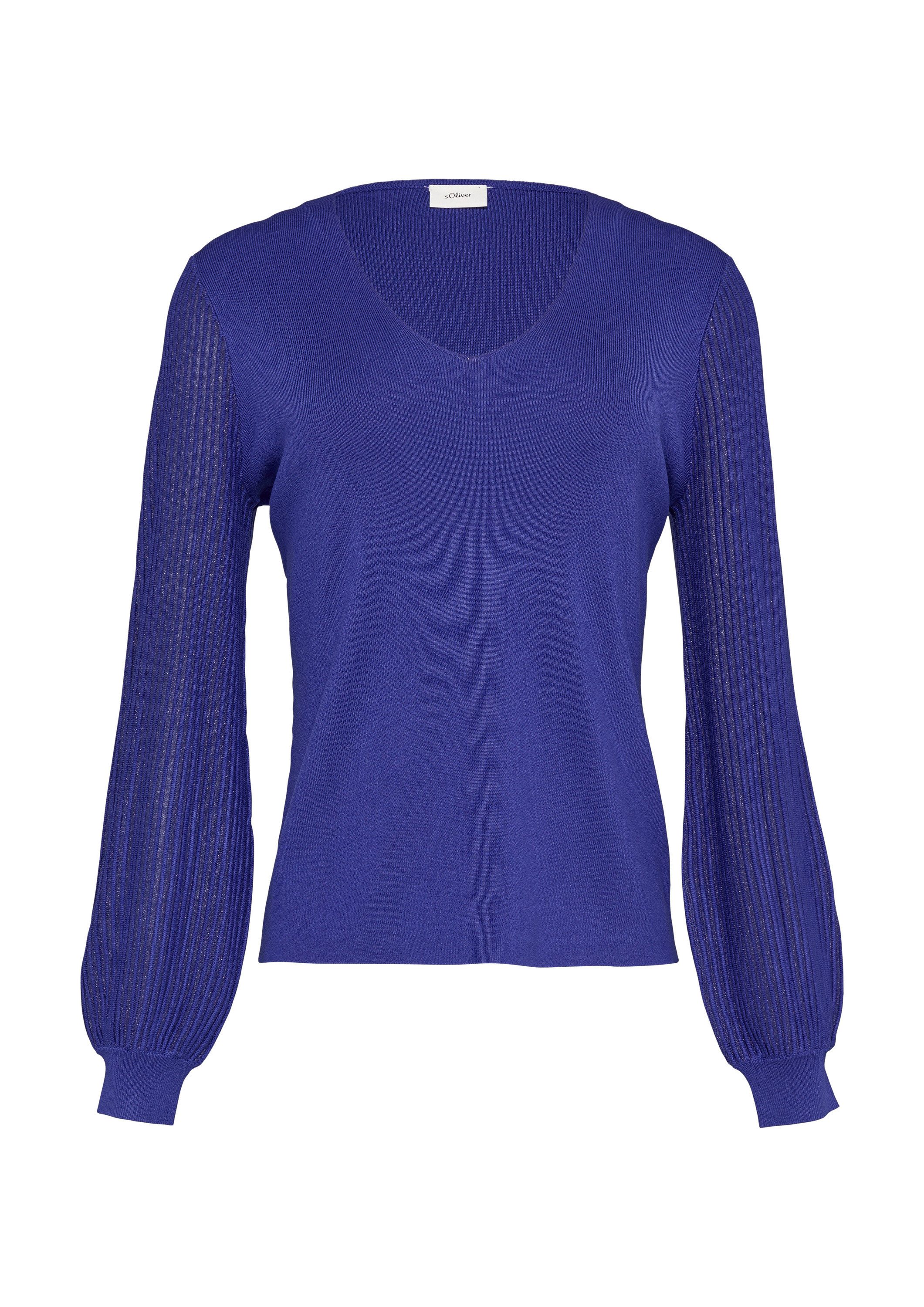 s.Oliver Longpullover Strickpullover Strickpullover mit semitransparenten günstig online kaufen
