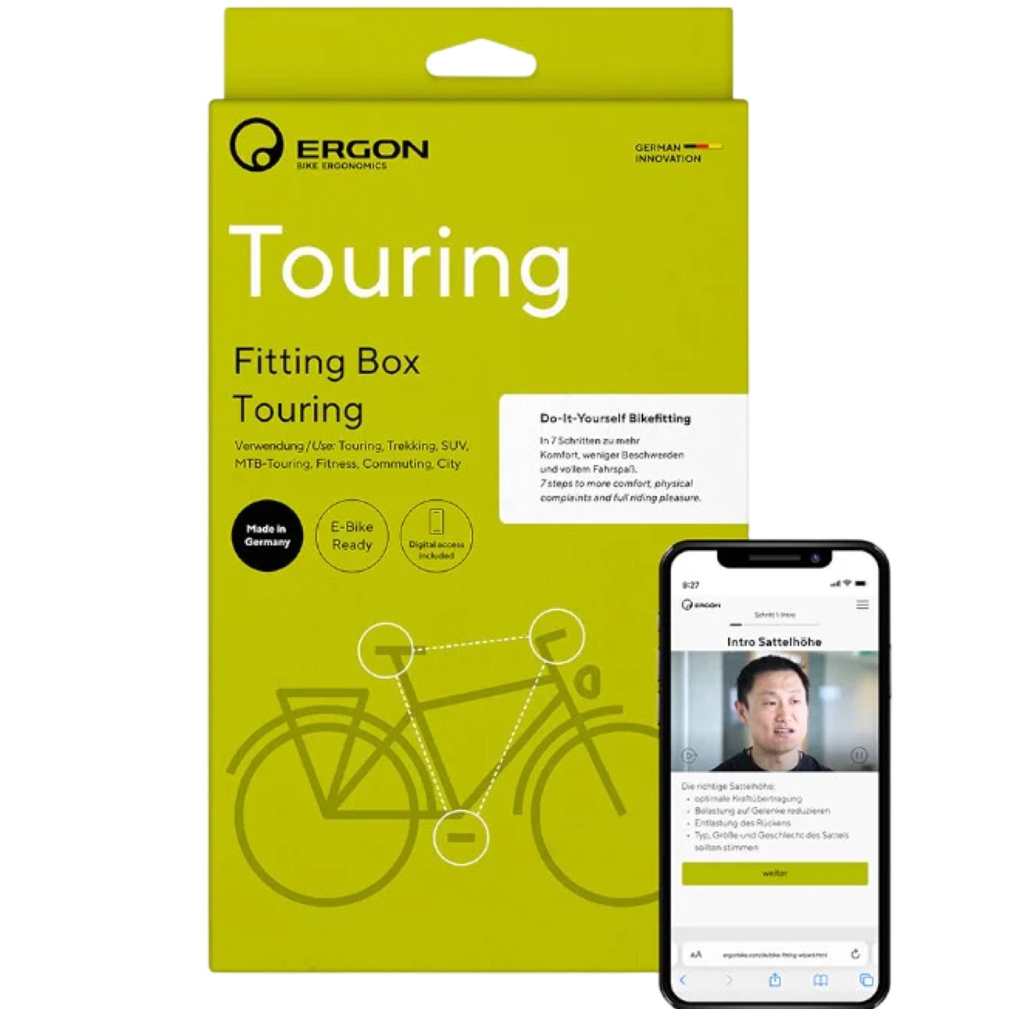 Ergon Fahrrad-Montageständer Ergon Fitting Box Touring Trekking SUV Ergonomie Einstellung