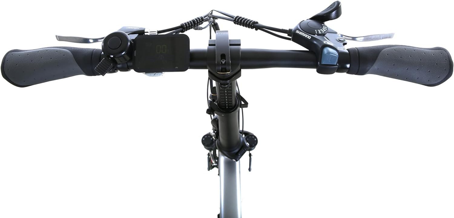 ZMH Folding E-Bike for Adults, 20-inch, 7-speed Shimano, lightweight aluminum frame, 7-speed Nexus internal gear hub, derailleur gears (9-piece set, 1 folding bike), multifunctional LCD display, 250W rear motor