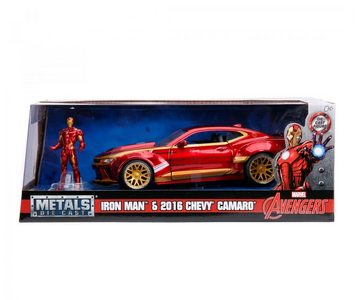 JADA Spielzeug-Auto Marvel - The Avengers - Iron Man & 2016 Chevy Camaro SS