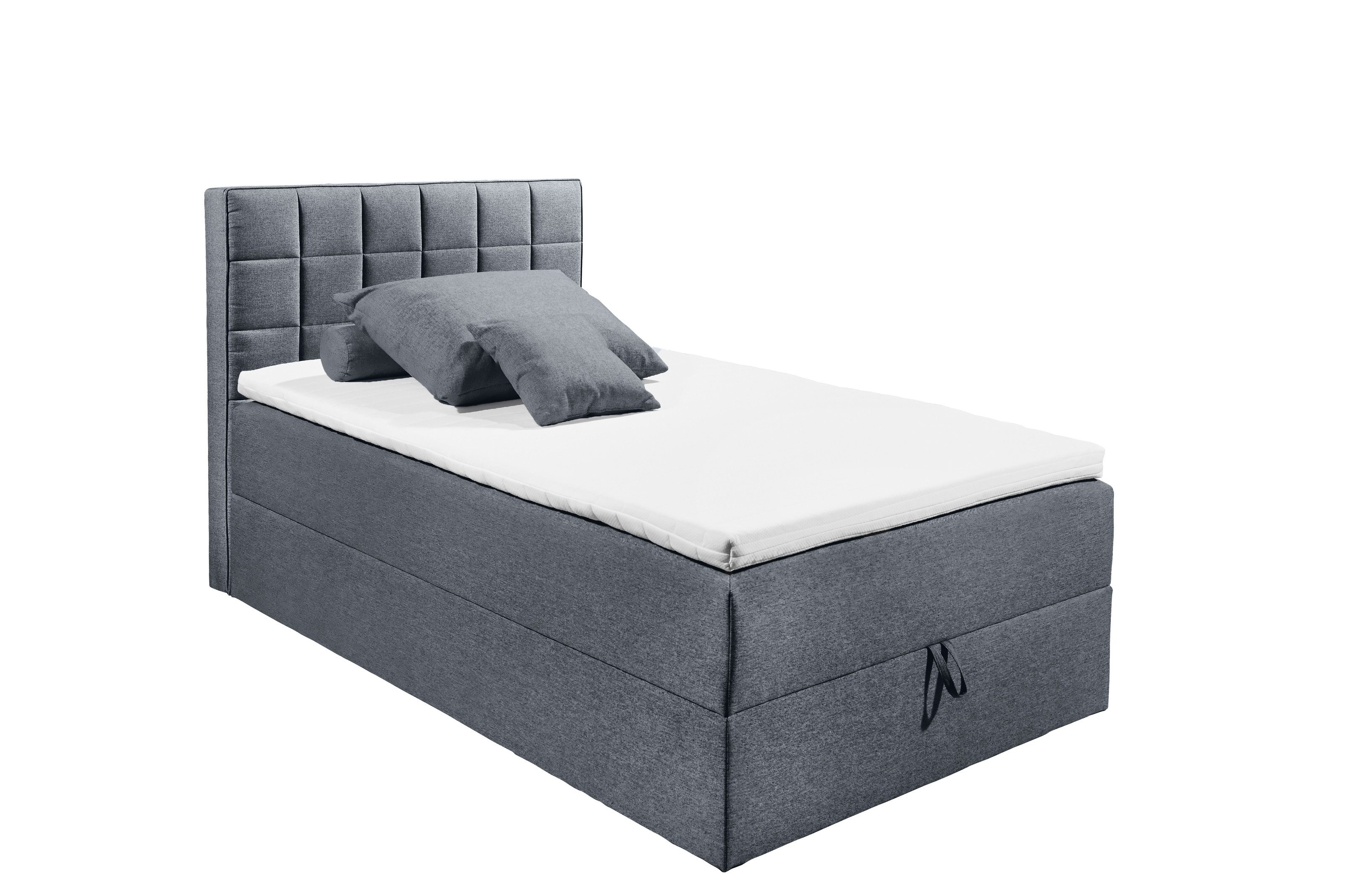 freiraum Polsterbett ALASKA 2, Liegefläche 120x200 cm, anthrazit - 120x123x213 (BxHxT)