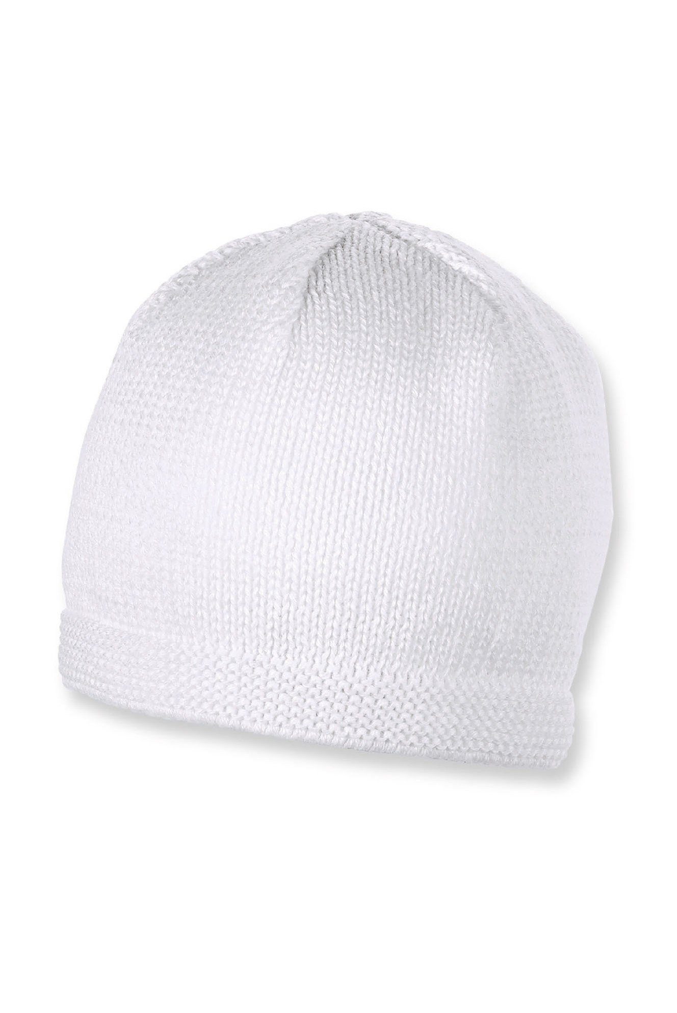 Sterntaler® Strickmütze OCS Strickmütze (1-St) Strick Beanie Kinder aus weicher Baumwolle unifarben