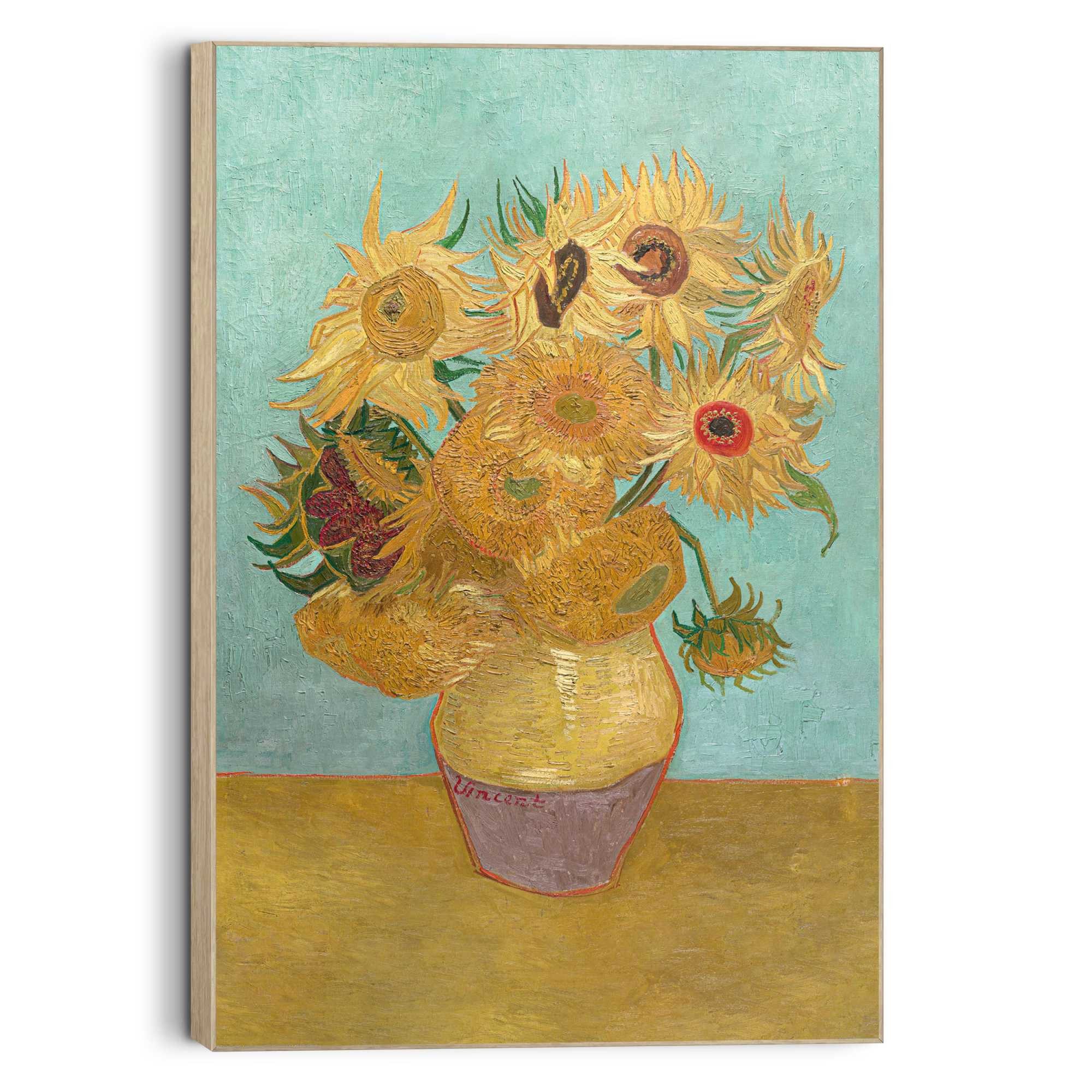 Reinders! Wandbild Van Gogh - Sonnenblumen, Wohnzimmer - Alte Meister - Gelb - MDF - Kunst - 90x60 cm