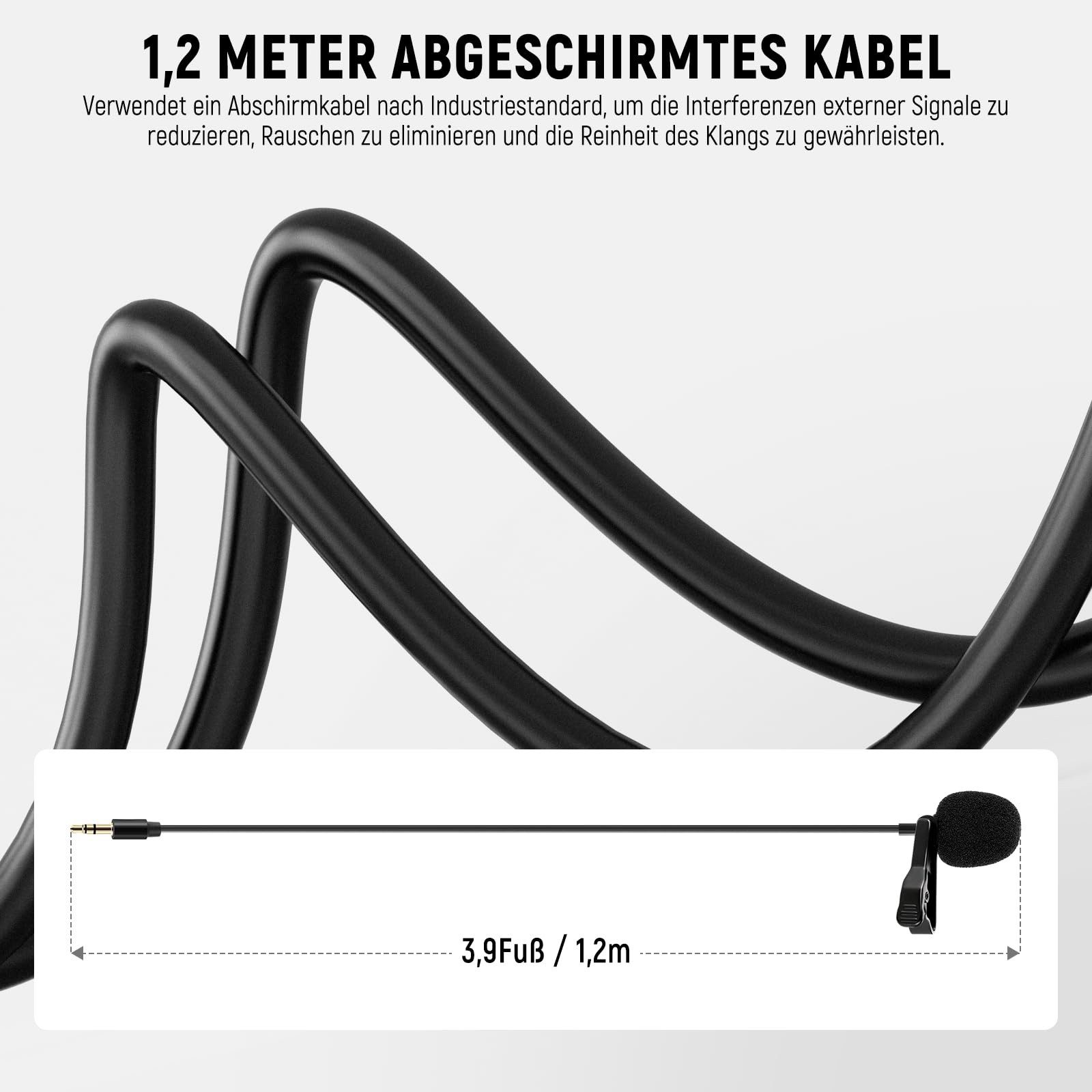 Neewer Mikrofon CM5 2x Lavalier-Mikrofone, kabelgebunden, für Rode/DJI Wireless (Packung), Omnidirektionaler Tonabnehmer