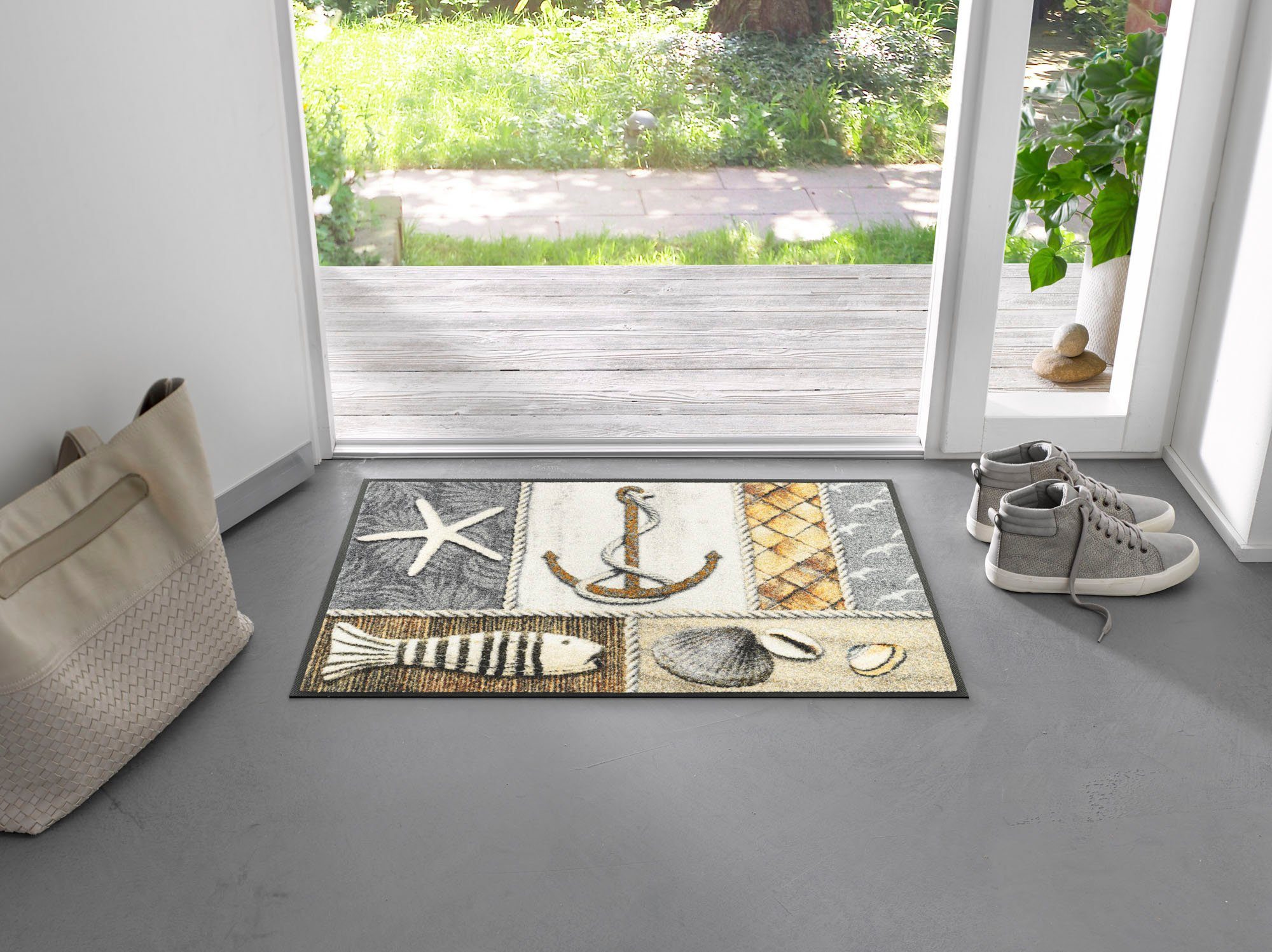 wash+dry by Kleen-Tex Fußmatte Coastline, rechteckig, Höhe: 7 mm günstig online kaufen