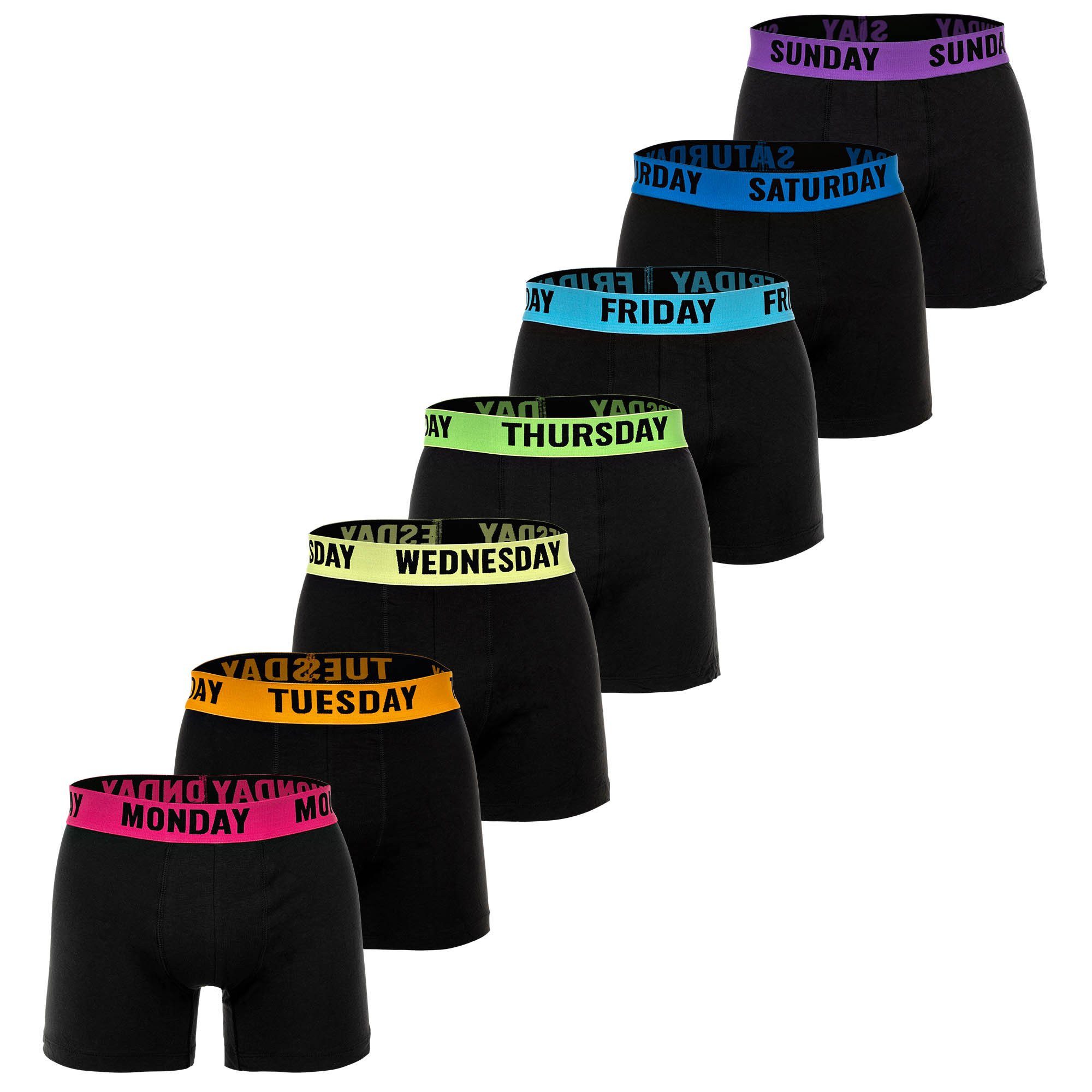 HAPPY SHORTS Boxer Herren Boxershort 7er Pack Baumwolle (Packung, 7er Pack)