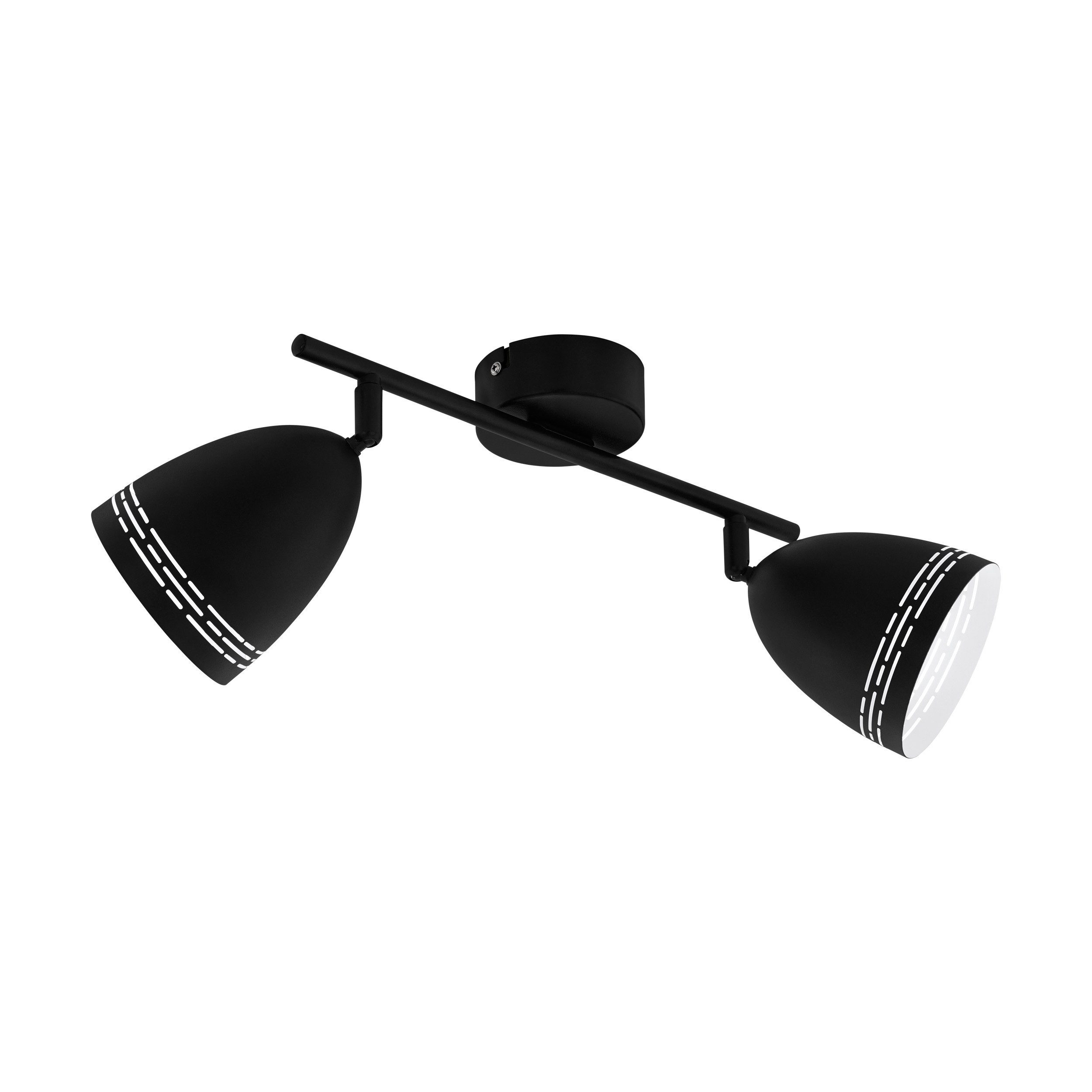 EGLO LED Deckenspot Sabatella, Leuchtmittel exklusive, Deckenlampe aus Stahl, Flurlampe in schwarz und weiß, Wohnzimmerlampe