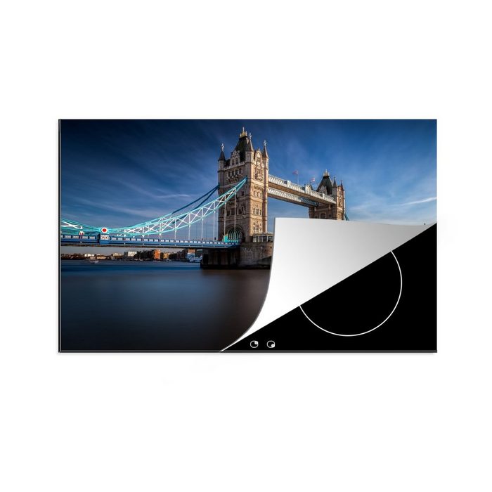 MuchoWow Herdblende-/Abdeckplatte Die Tower Bridge in London im Sonnenlicht Vinyl (1 tlg) induktionskochfeld Schutz für die küche Ceranfeldabdeckung