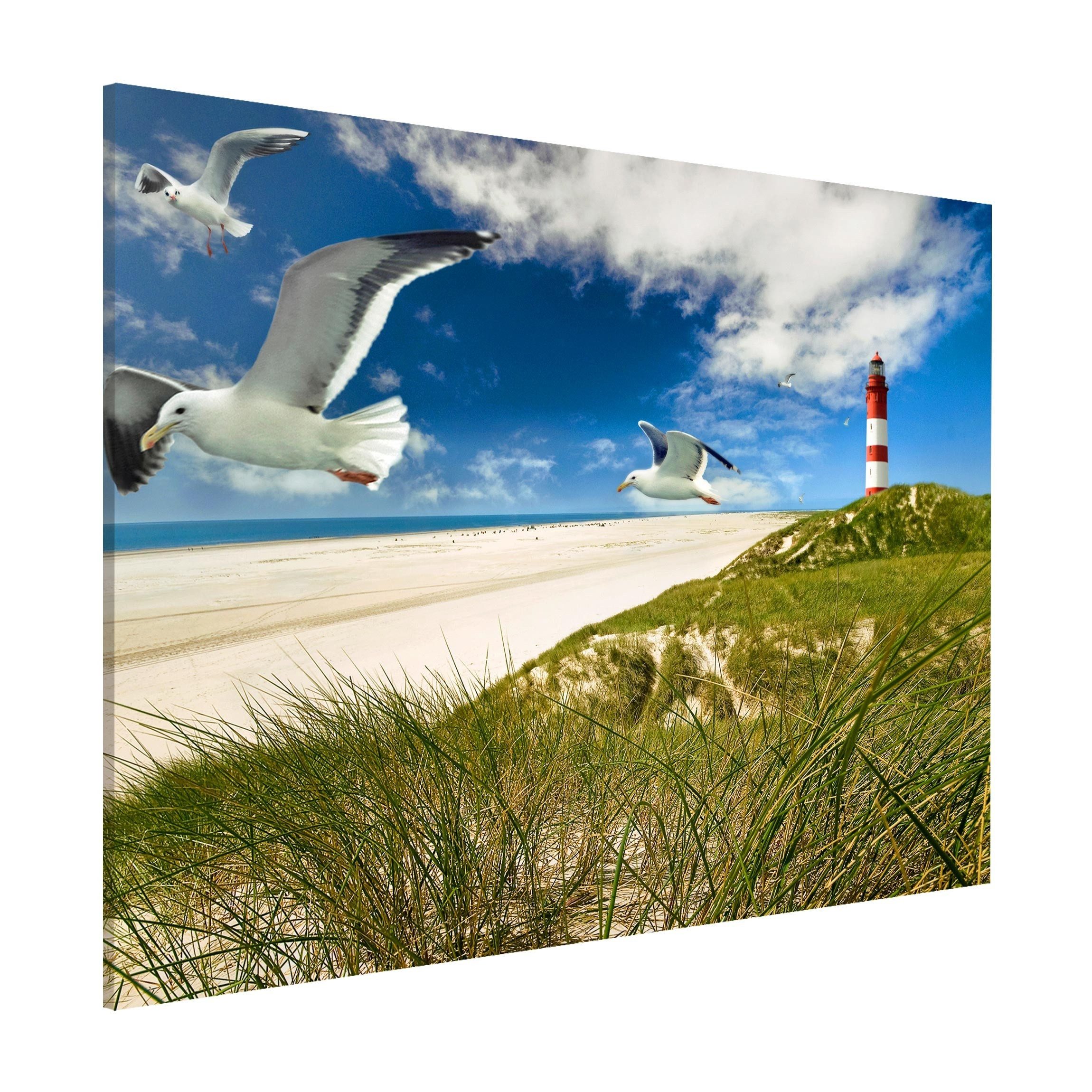 Bilderdepot24 Magnettafel Küche blau Dune Breeze, (1-tlg., Magnetboard Pinnwand für die Wand - metallische Tafel für Magnete), Magnetwand groß mit Motiv Büro Memoboard magnetisch Hochformat