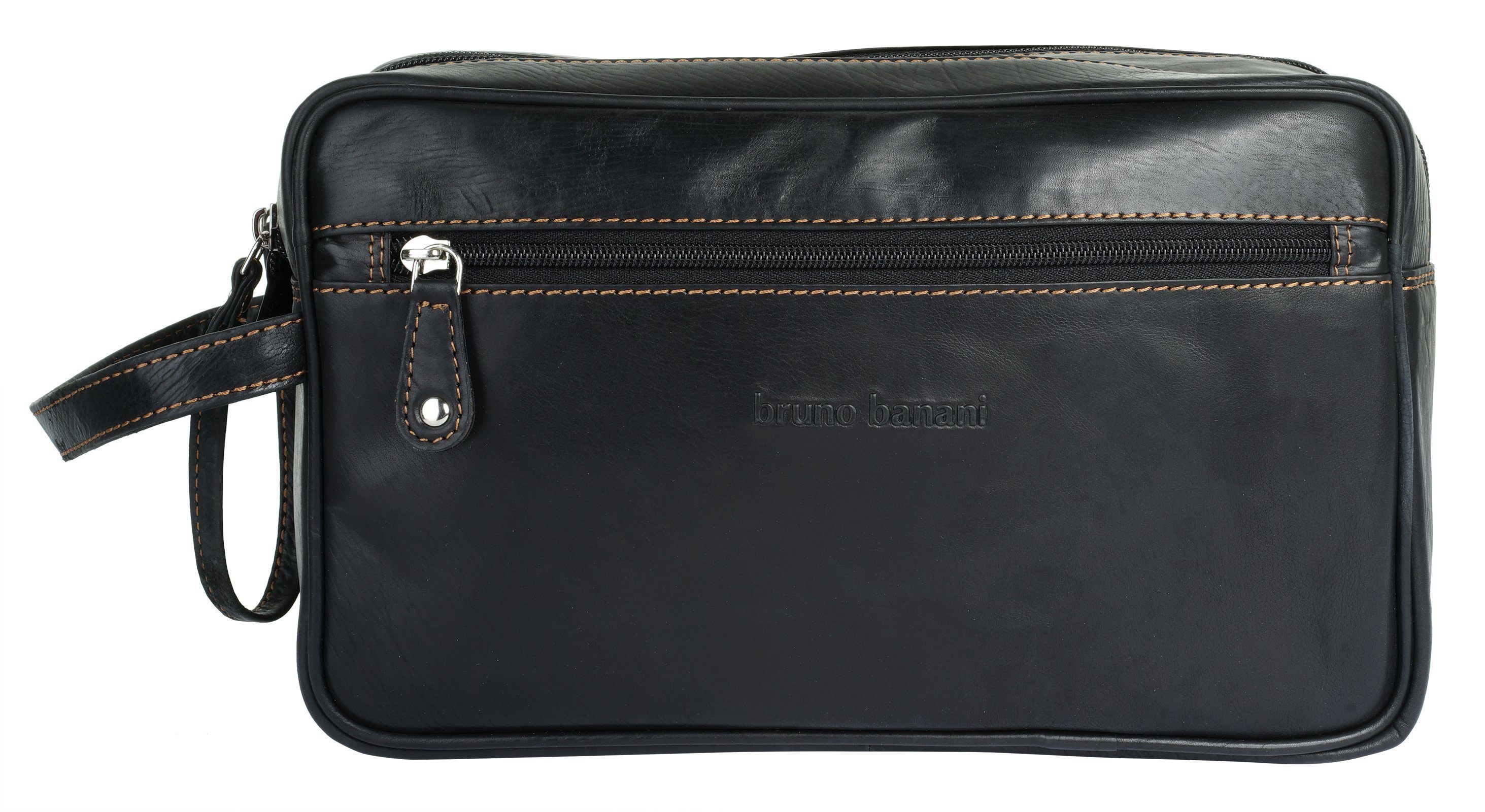 Bruno Banani Kulturbeutel, echt Leder günstig online kaufen