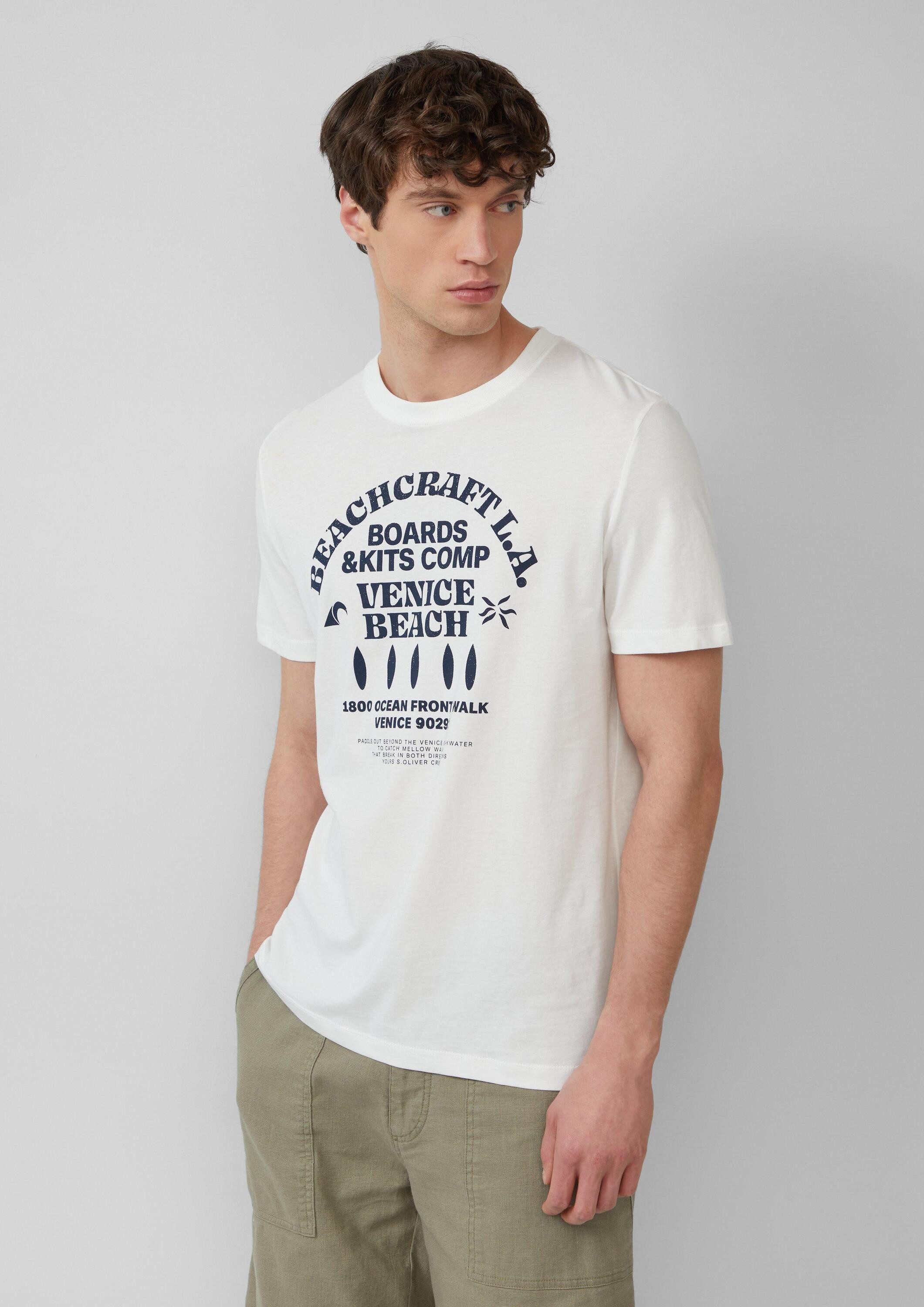 s.Oliver Kurzarmshirt T-Shirt Baumwoll-T-Shirt mit Crewneck und Artwork günstig online kaufen