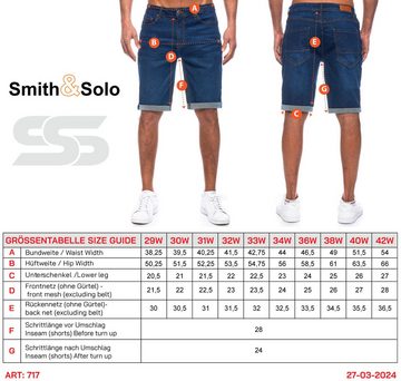 Smith & Solo Jeansshorts Herren, kurze Hosen Männer, Shorts 5-Pocket Style