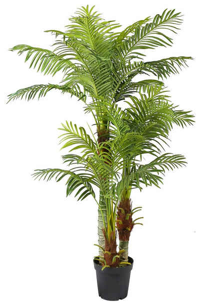 Kunstpalme Palme KP103 mit 3 Stämmen Palme 180cm Hoch, Arnusa, Höhe 180 cm, künstliche Pflanze groß fertig im Topf