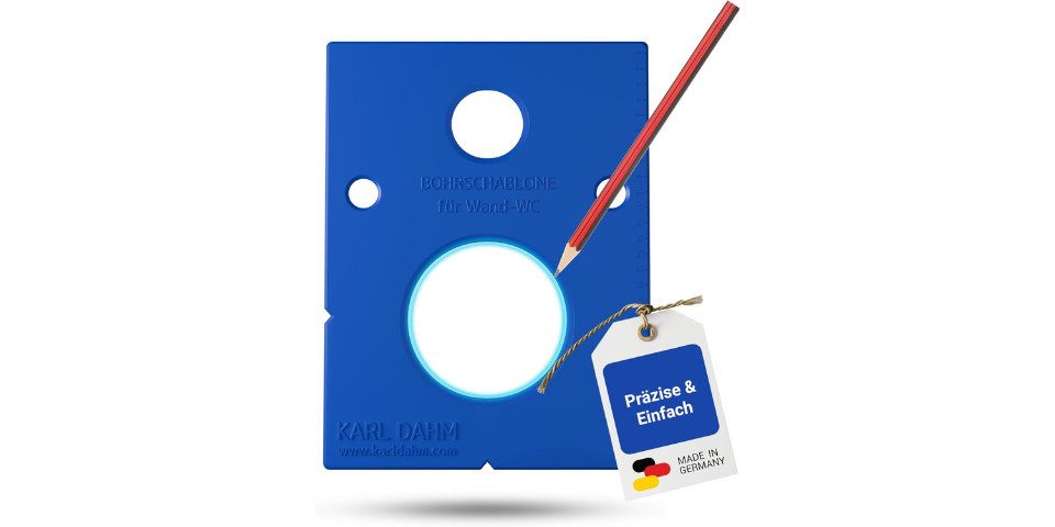 Karl Dahm WC-Anschlussrohr Karl Dahm® Anzeichenschablone für Toilettenanschlüsse, (1-tlg)