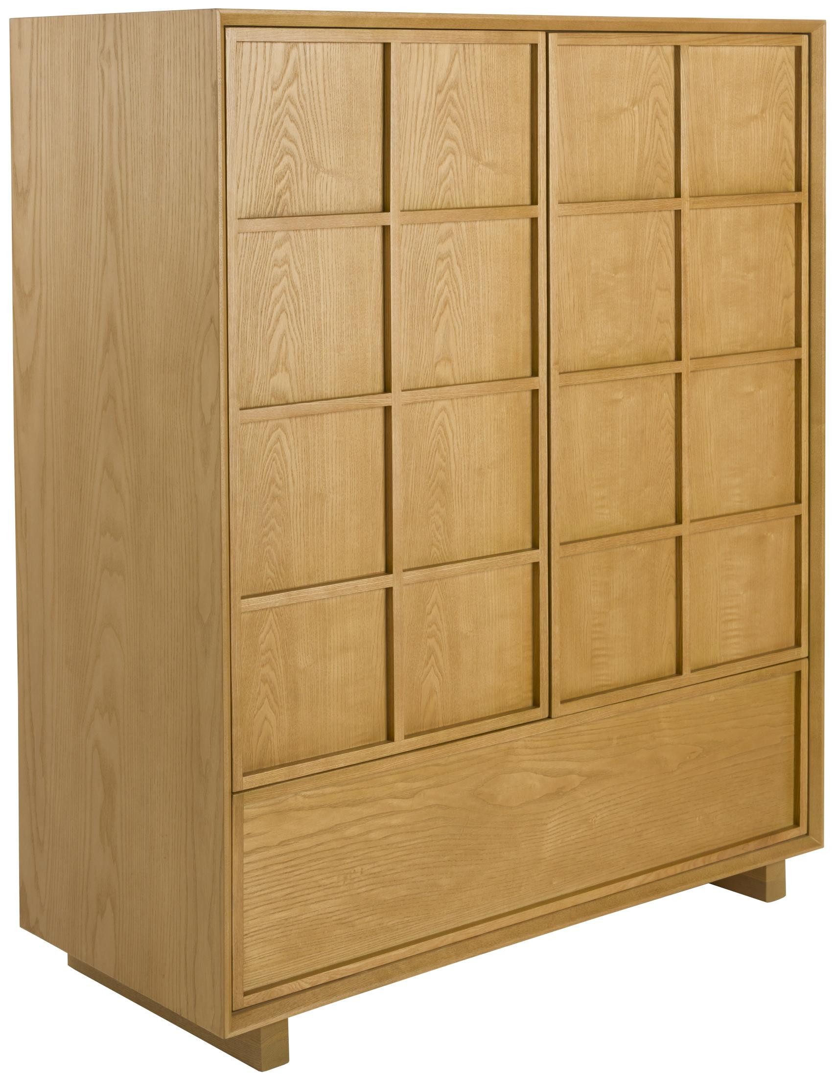 Zuiver Mehrzweckschrank Zuiver Schrank RASTER Eschenfurnier Quadratische Gitterstruktur