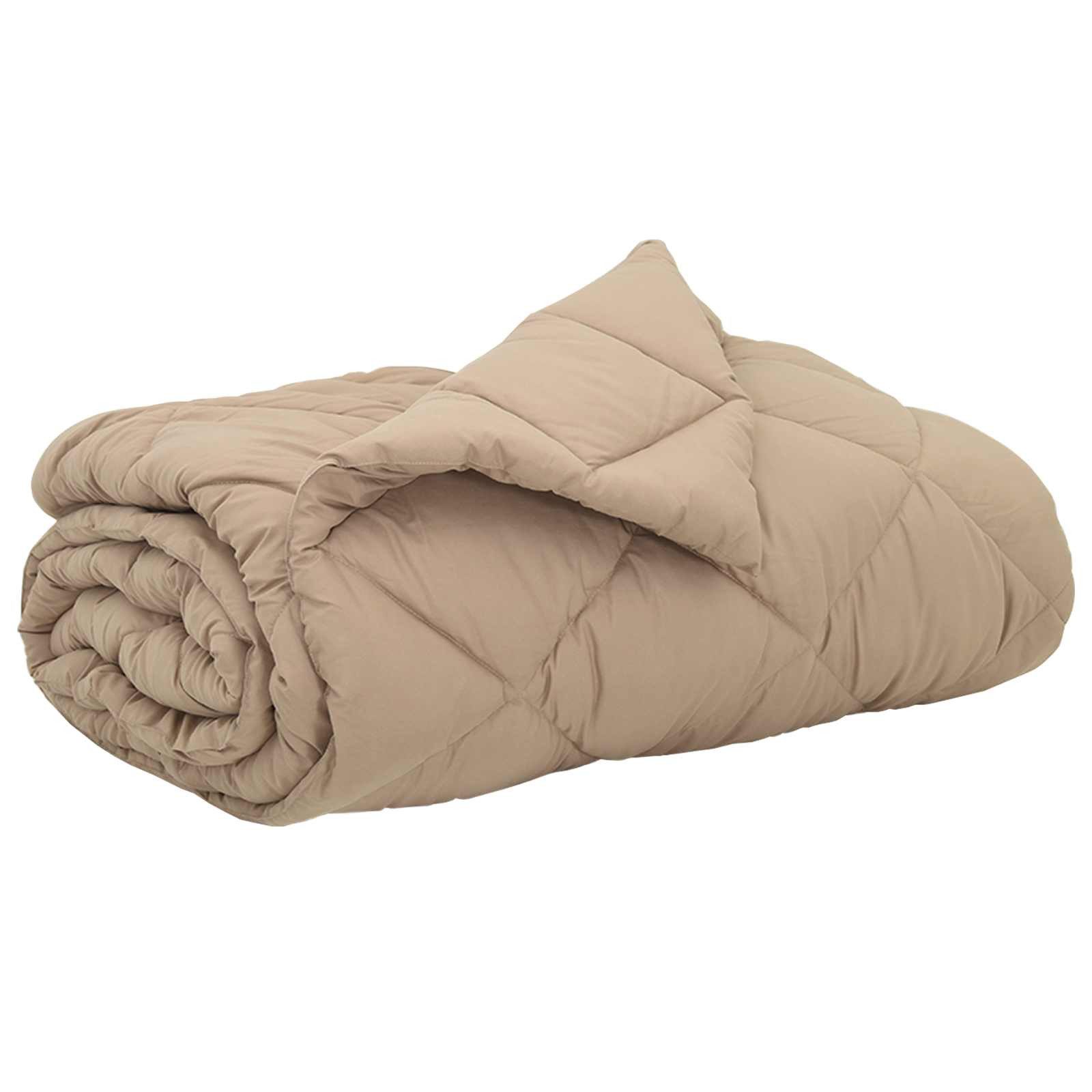 vidaXL Baumwollbettdecke Sommerdecke Taupe 220 x 240 cm Mikrofaser, Bezug: Mikrofaser