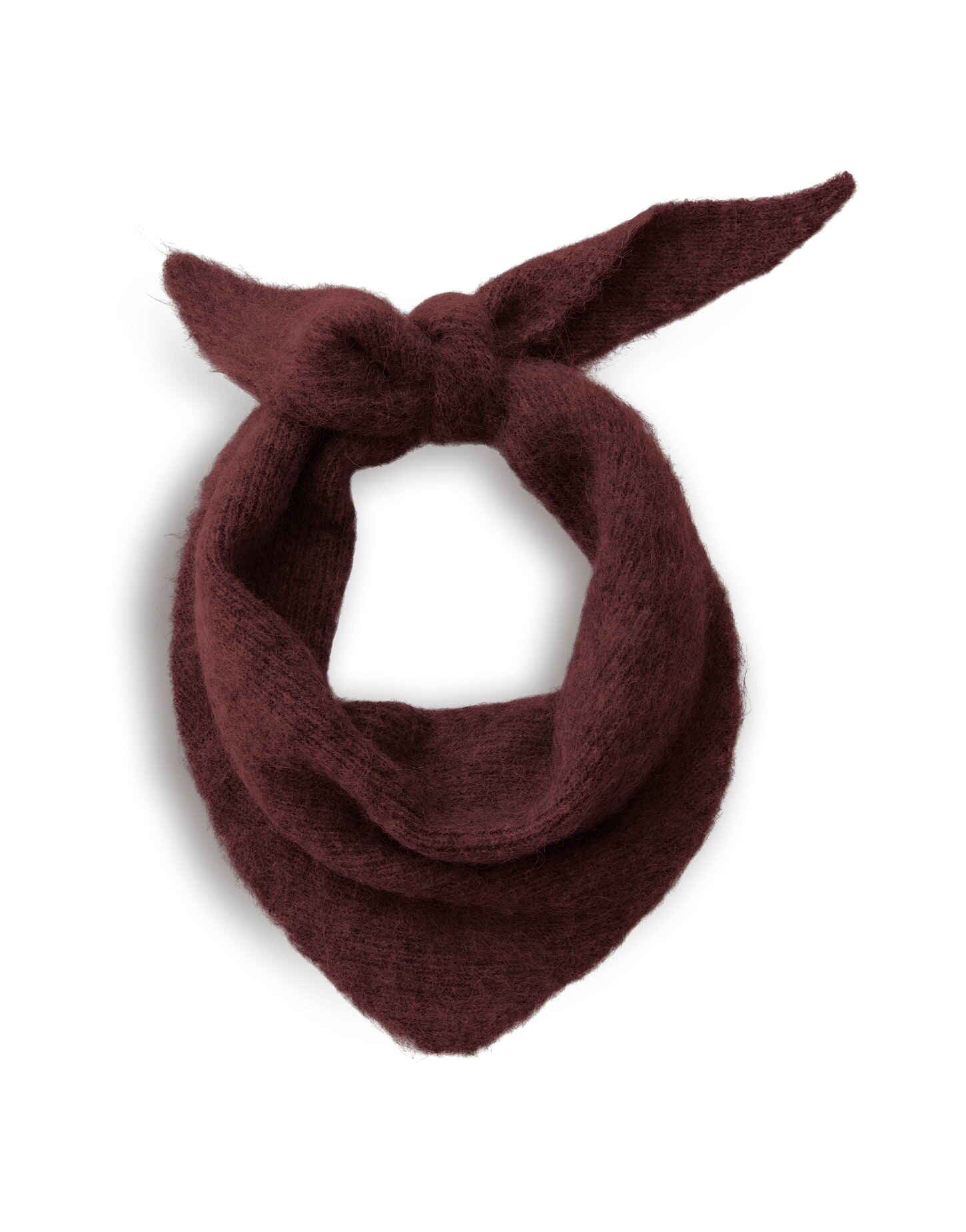 OPUS Strickschal Amaribel scarf aus weichem Strick, Dreiecksform mit feiner Rippung und besonders flauschigem Griff