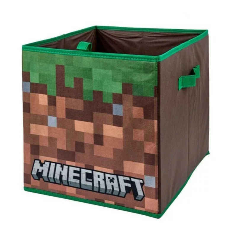 Minecraft Aufbewahrungsbox Minecraft Kinder Spielzeug Korb freistehender Spielzeugkorb, Gr. 33x33x37 cm
