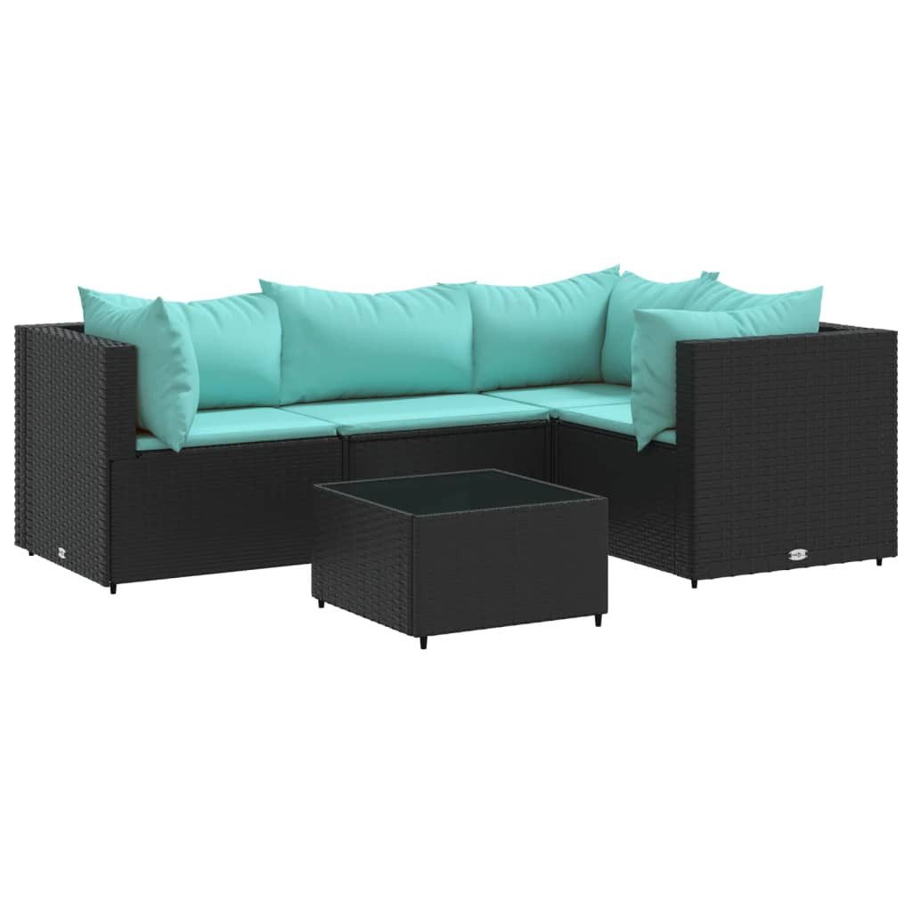 vidaXL Gartenlounge-Set 5-tlg. Garten-Lounge-Set mit Kissen günstig online kaufen