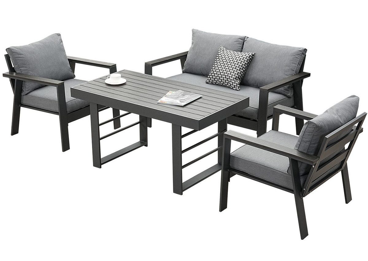 MeXo Gartenlounge-Set Gartenmöbel Set Aluminium Loungeset günstig online kaufen