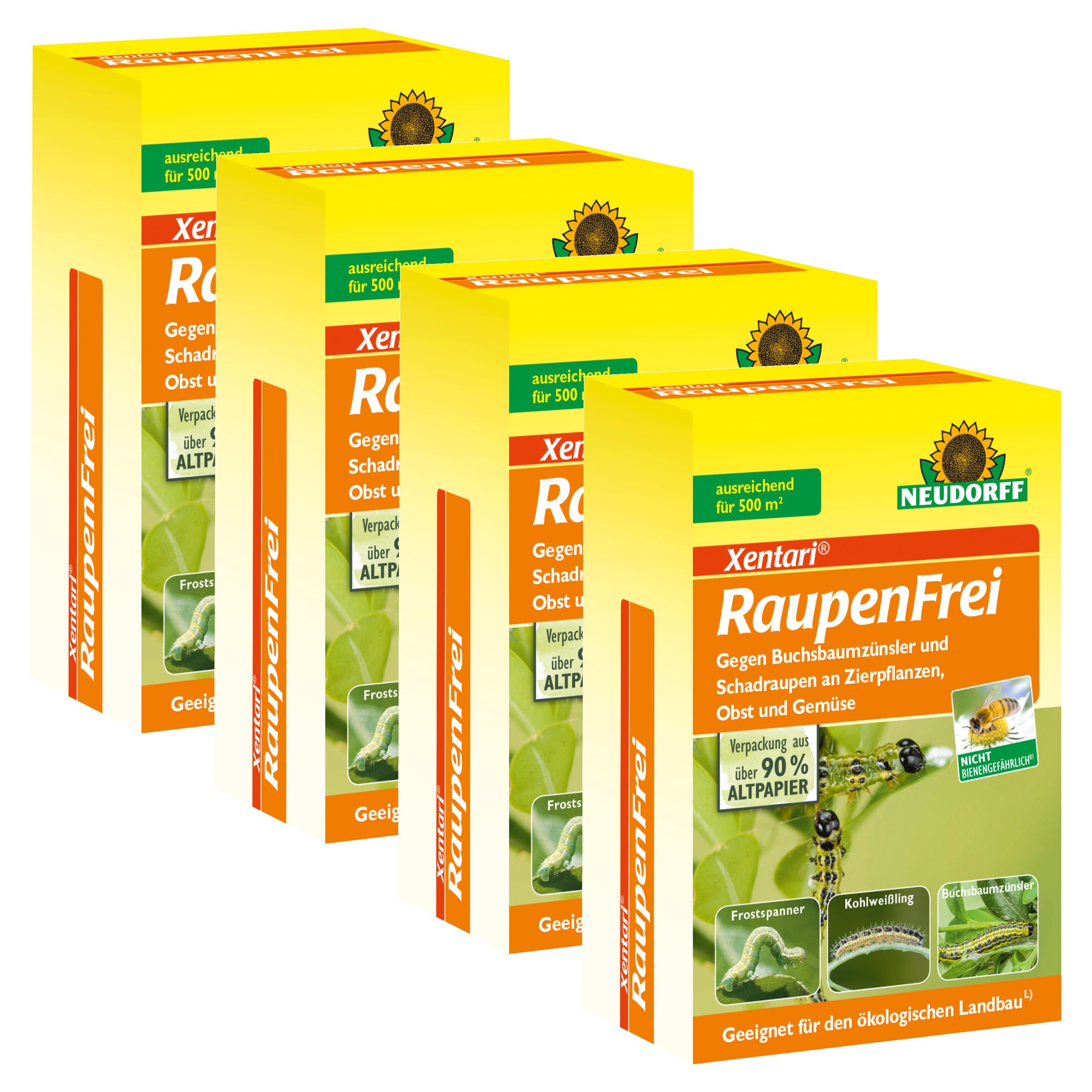 Neudorff Insektenspray Raupenfrei XenTari 4x 25 g, 100 g