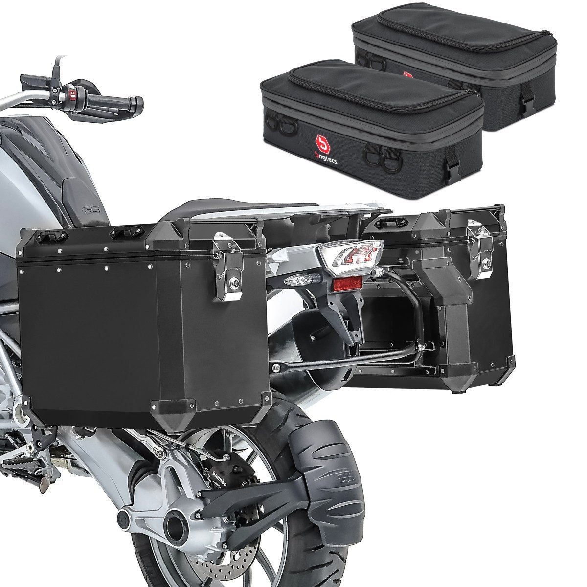 Bagtecs Чемоданыset Set Alu Чемоданы ADX90B passend für BMW R 1250 GS Adventure 19-24 + Koff