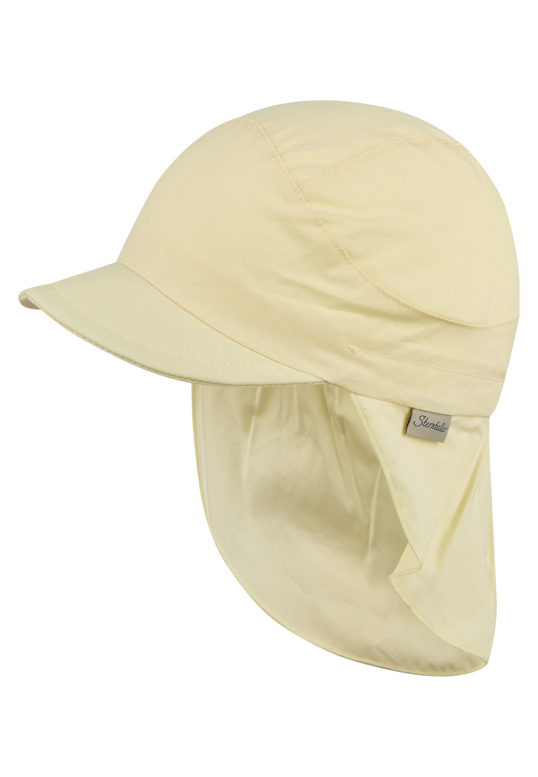 Sterntaler® Schirmmütze UV-Schutz 50+ Schirmmütze mit Nackenschutz Basic (1-St) Kindermütze mit Schirm aus UV-Popeline unifarben