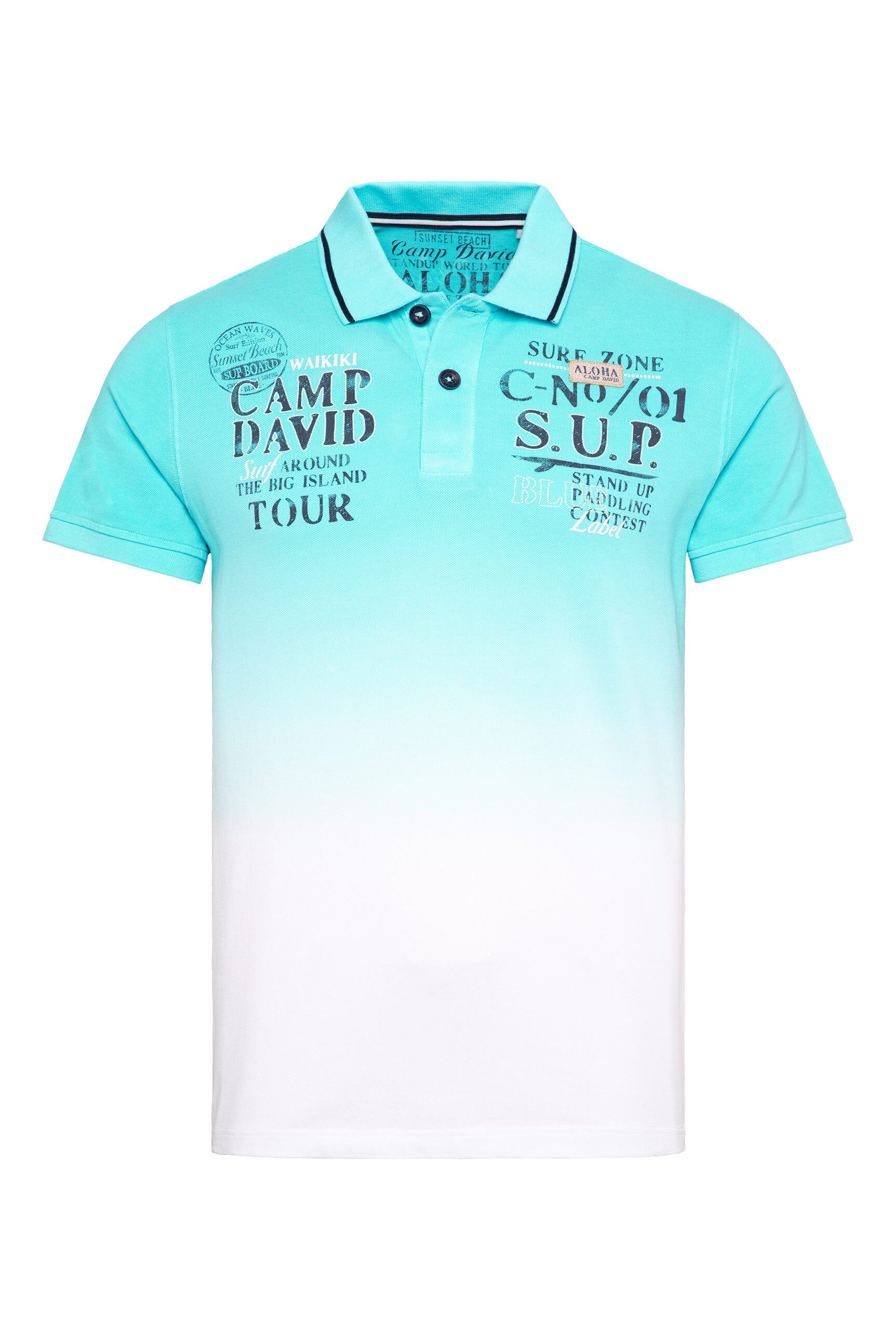 CAMP DAVID Poloshirt mit Farbverlauf günstig online kaufen