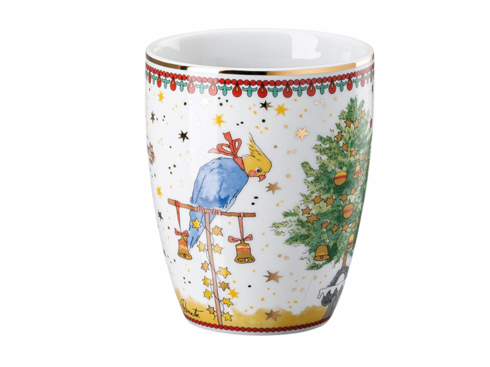 Hutschenreuther Becher Sammelkollektion 2024 Weihnachtsleuchten II Becher mit Henkel 360ml, Porzellan