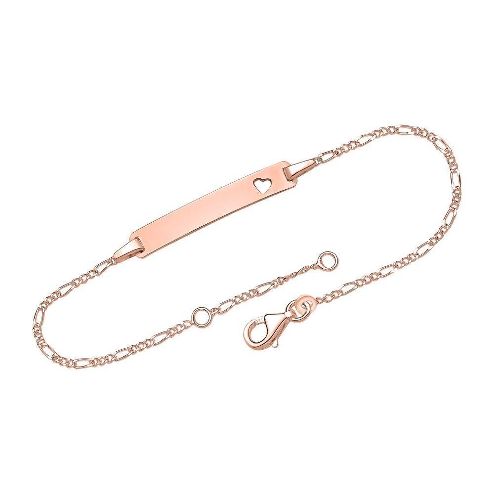 Silberarmband Armband 925er Silber Herz ID1011-R (Länge: 12cm)