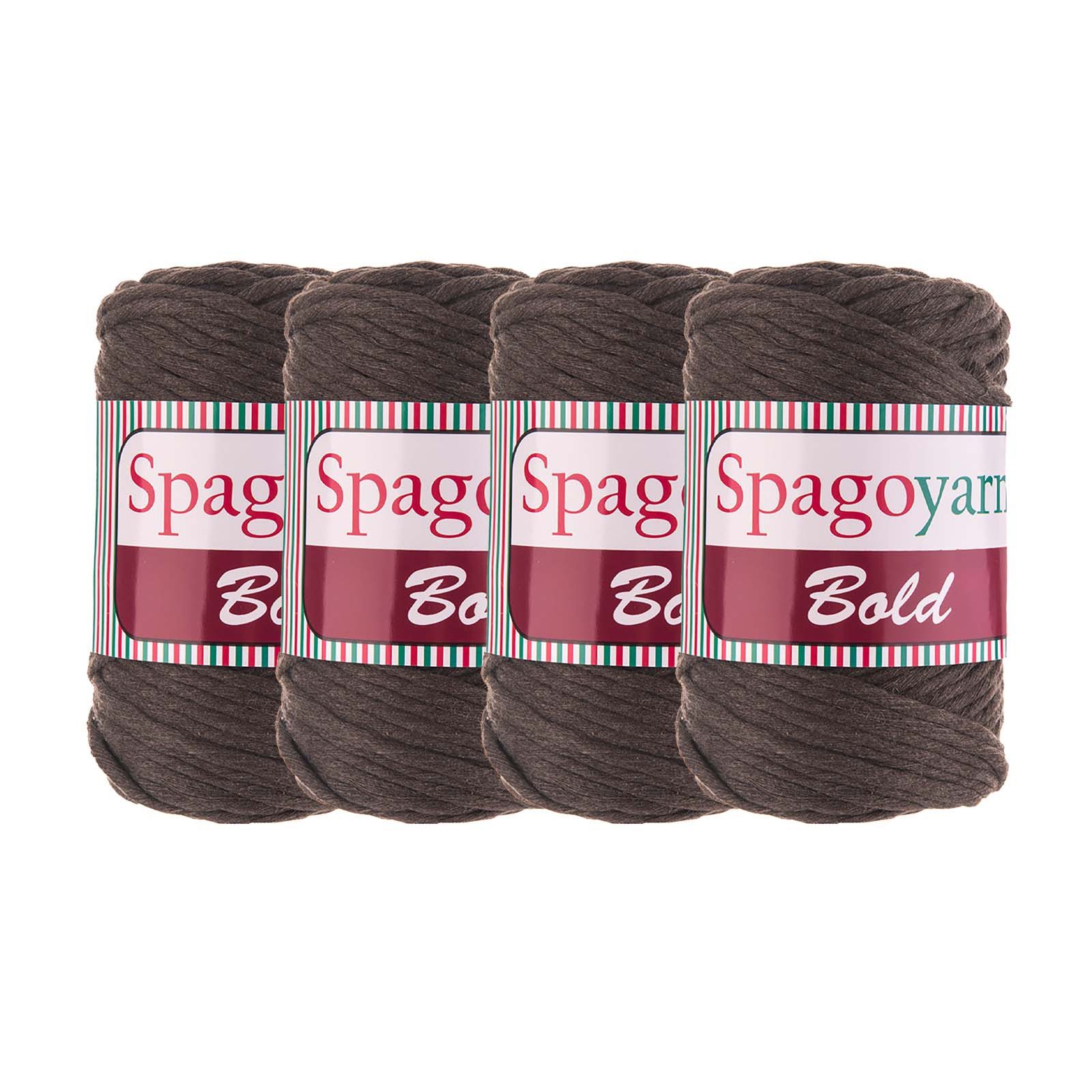 Häkelwolle 4x250g Strickgarn Bold Strickwolle Häkelgarn Makramegarn Uni