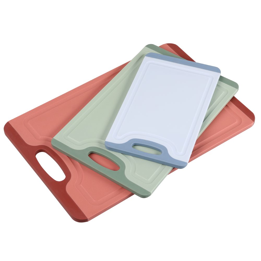 KESPER® Schneidebrett 3er, Kunststoff, Kunststoff, (Set, 3-St), mit Griffloch, mit Saftrille